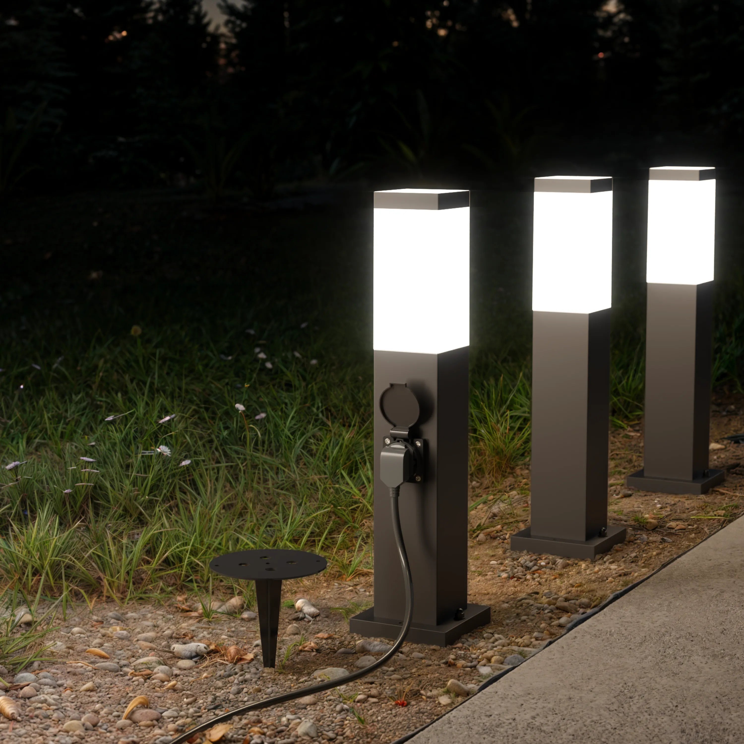 Wegeleuchte TAVO mit Steckdose