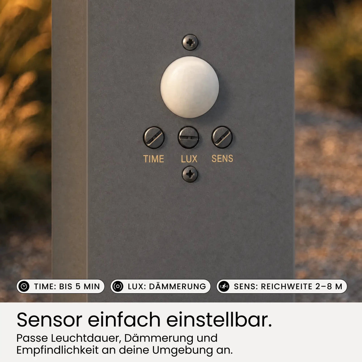 Wegeleuchte TAVO mit Sensor - MATO
