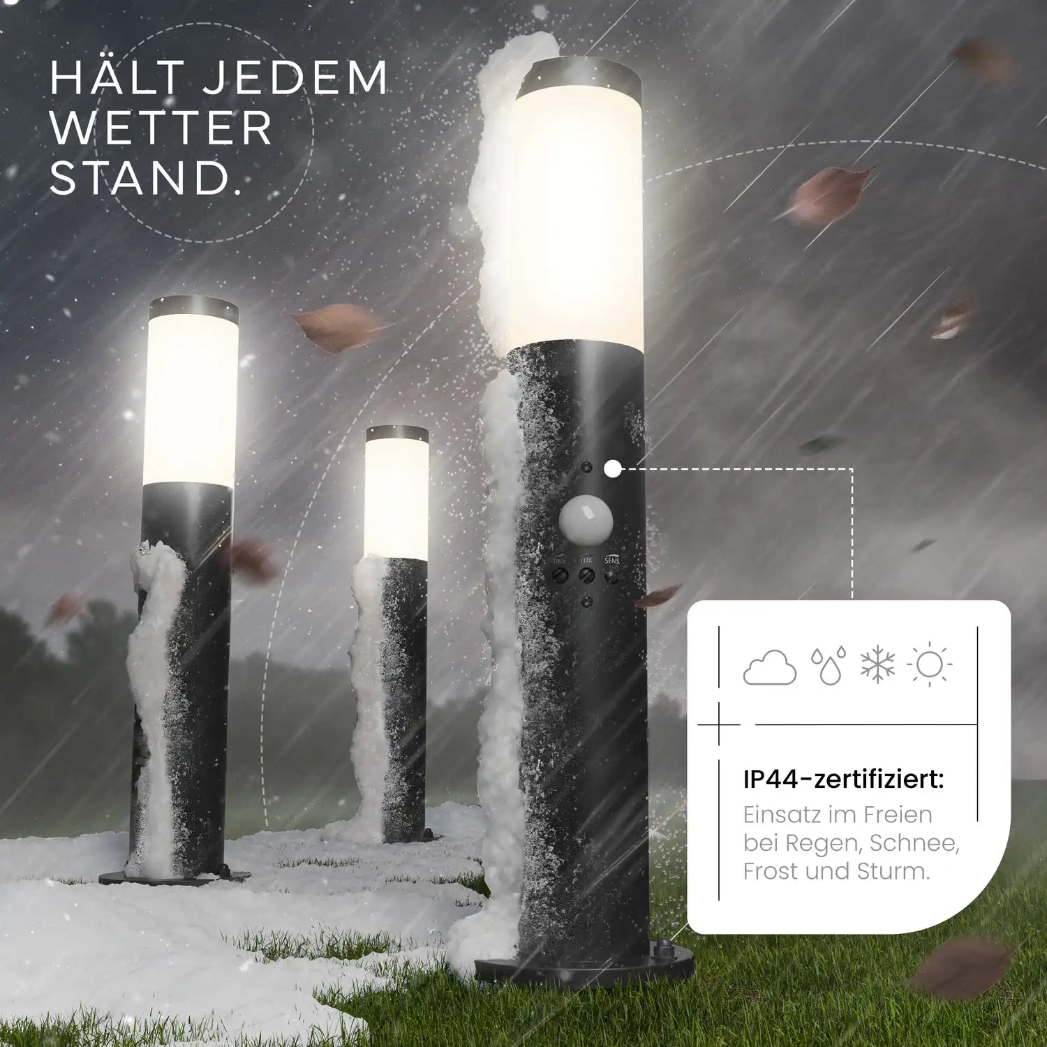 Wegeleuchte PAVO mit Sensor