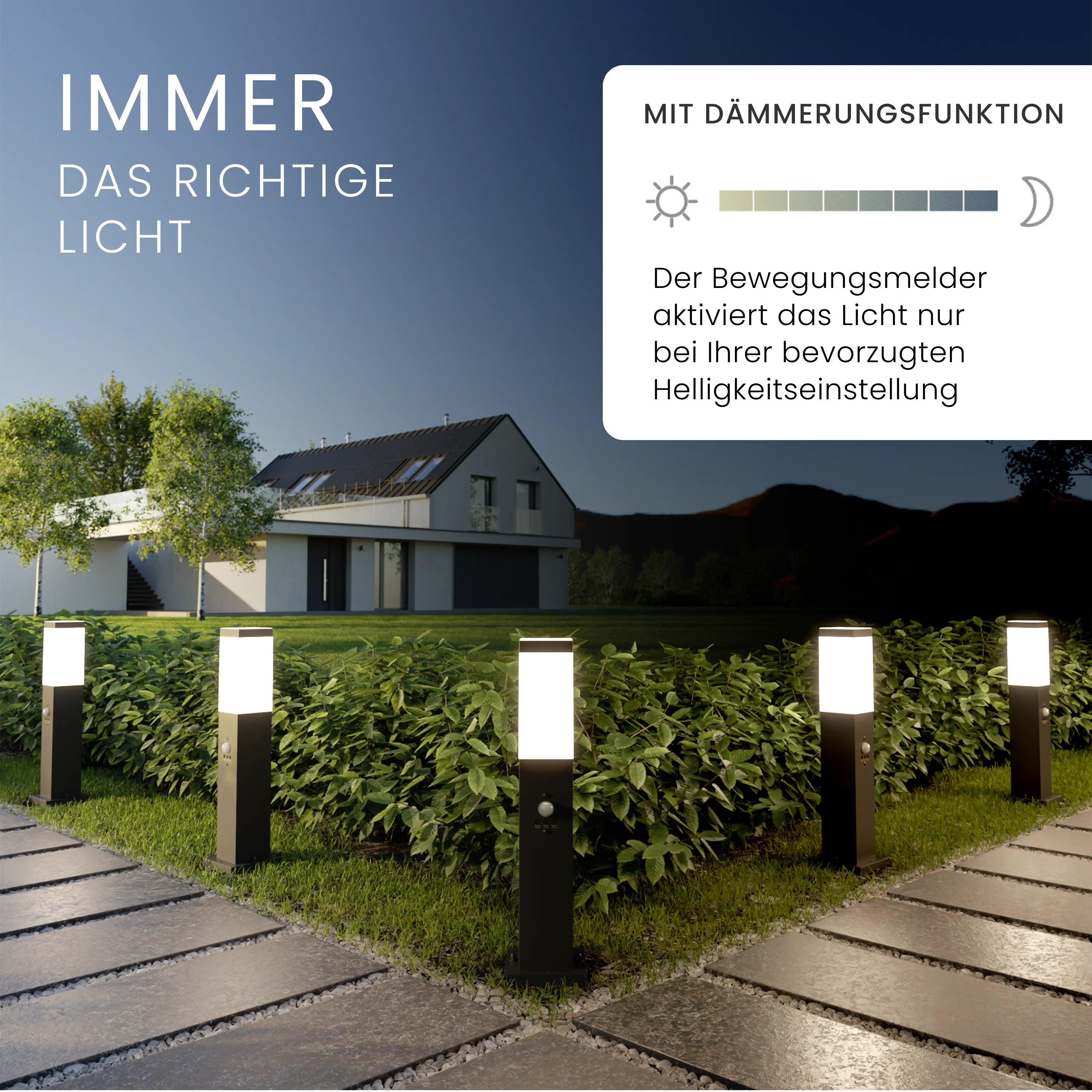 Wegeleuchte TAVO mit Sensor