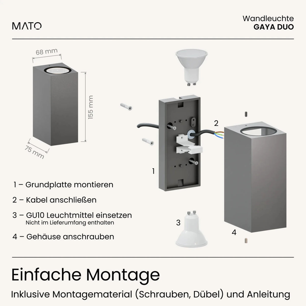 Wandleuchte GAYA DUO - MATO