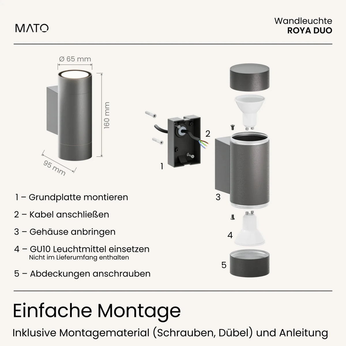 Wandleuchte ROYA DUO - MATO