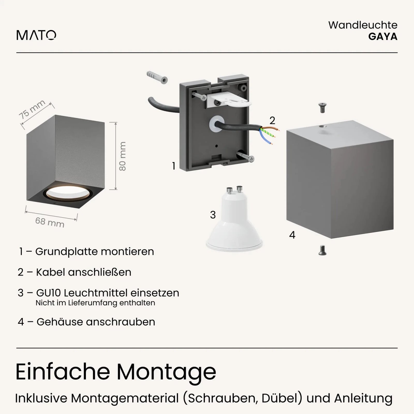 Wandleuchte GAYA - MATO