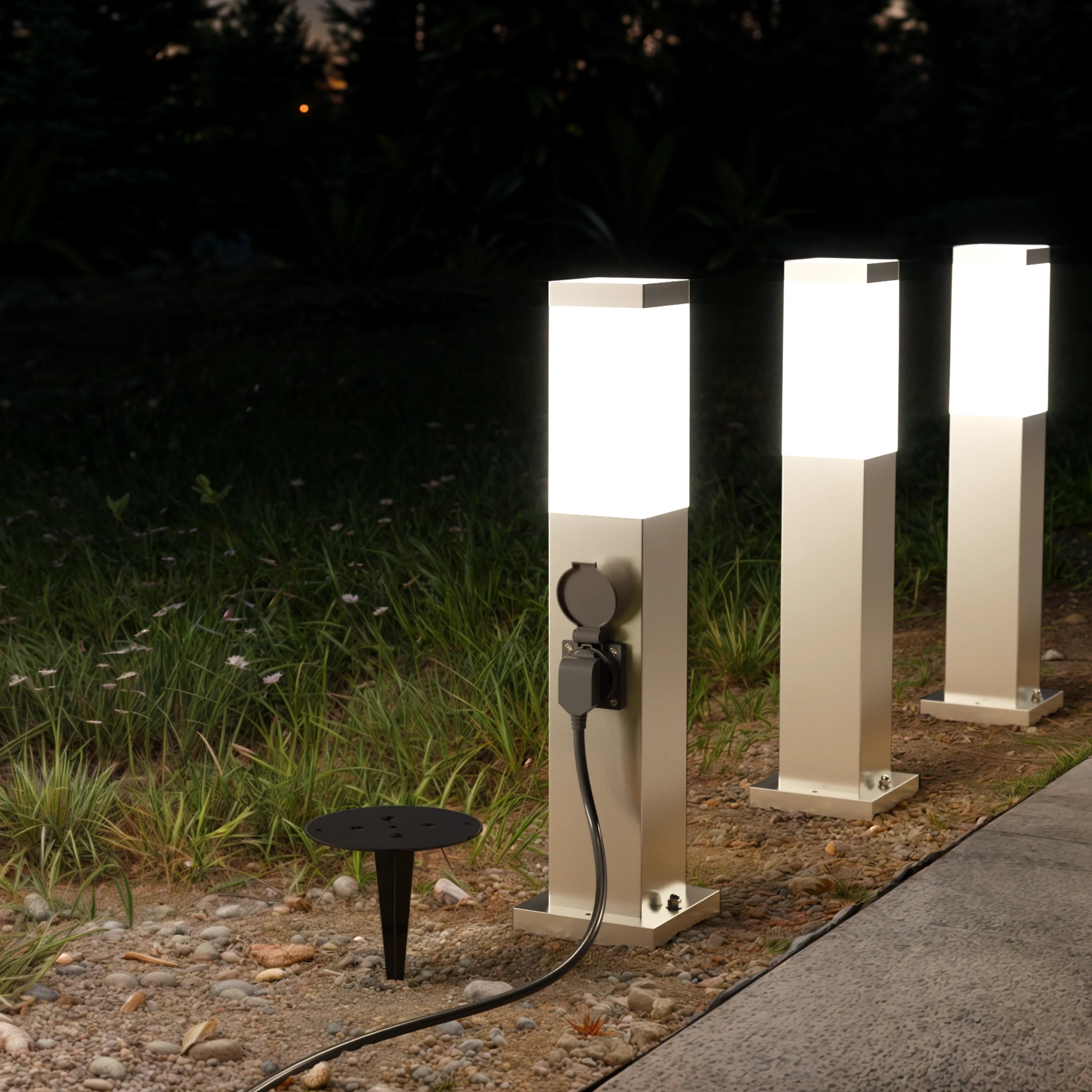 Wegeleuchte TAVO mit Steckdose