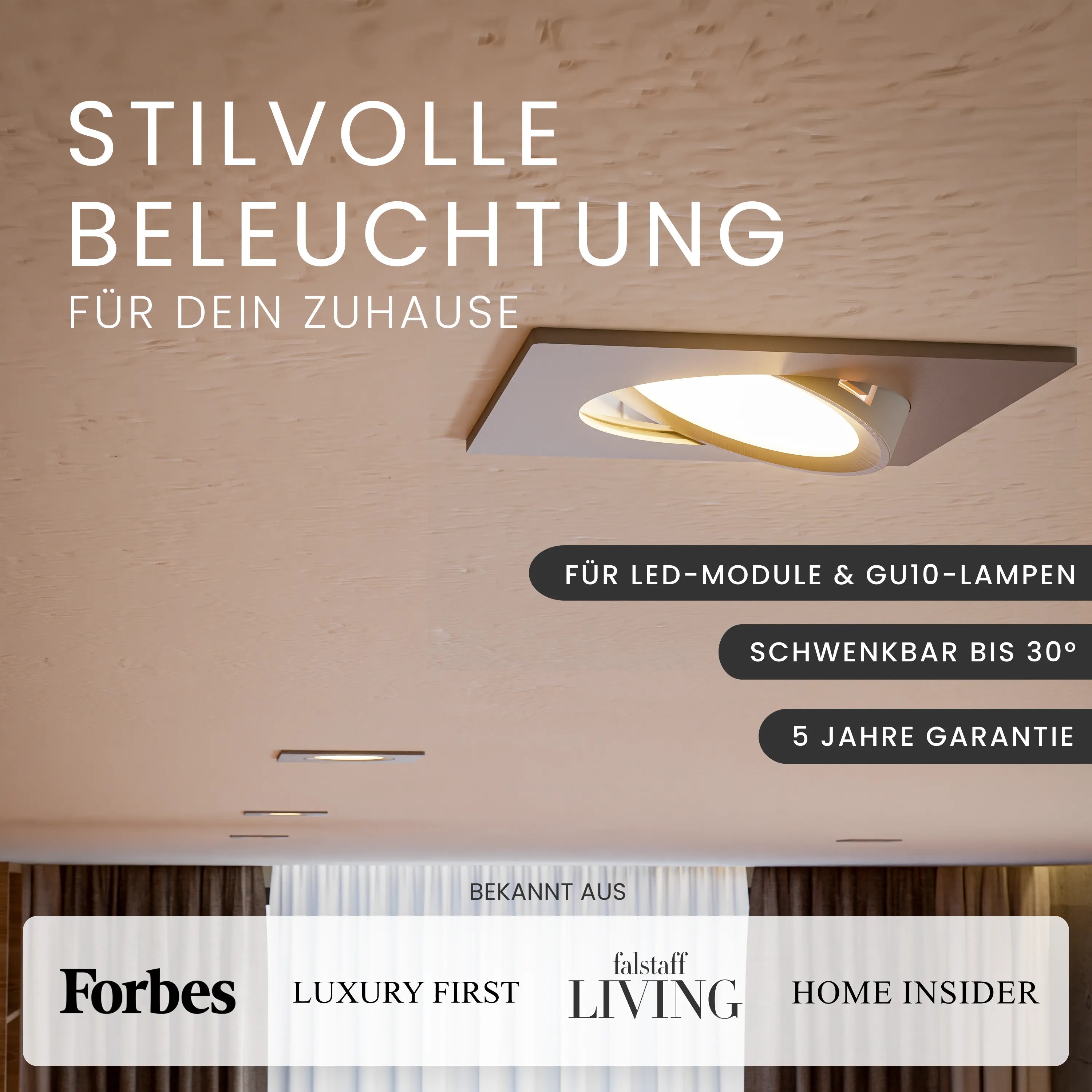 Einbaustrahler TEO, ohne Leuchtmittel