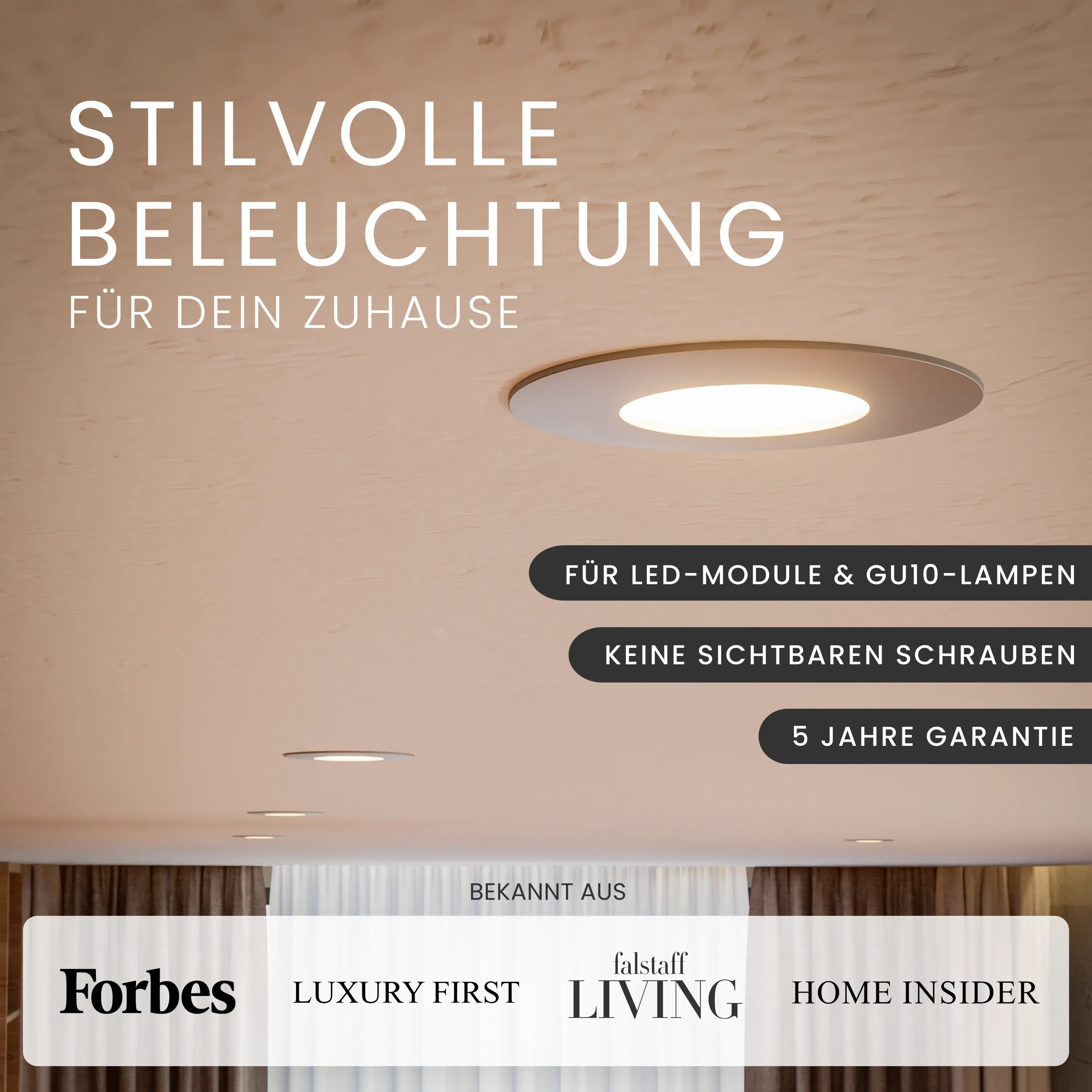 Einbaustrahler NUA, ohne Leuchtmittel