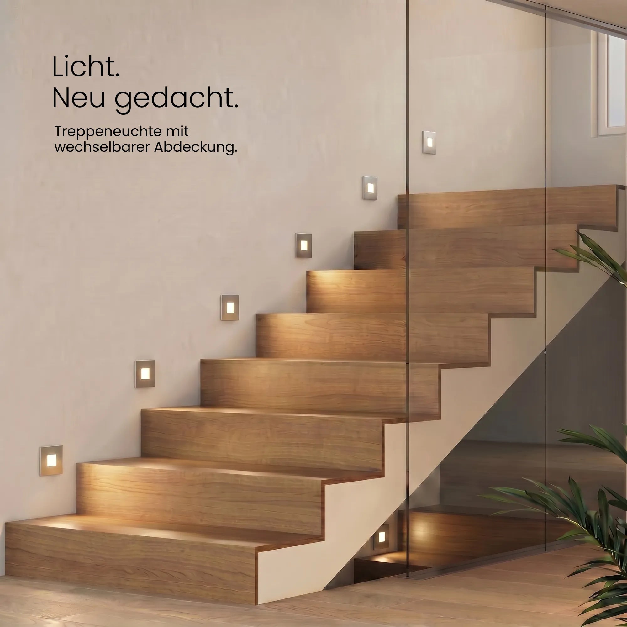 Treppenleuchte MODU, eckig