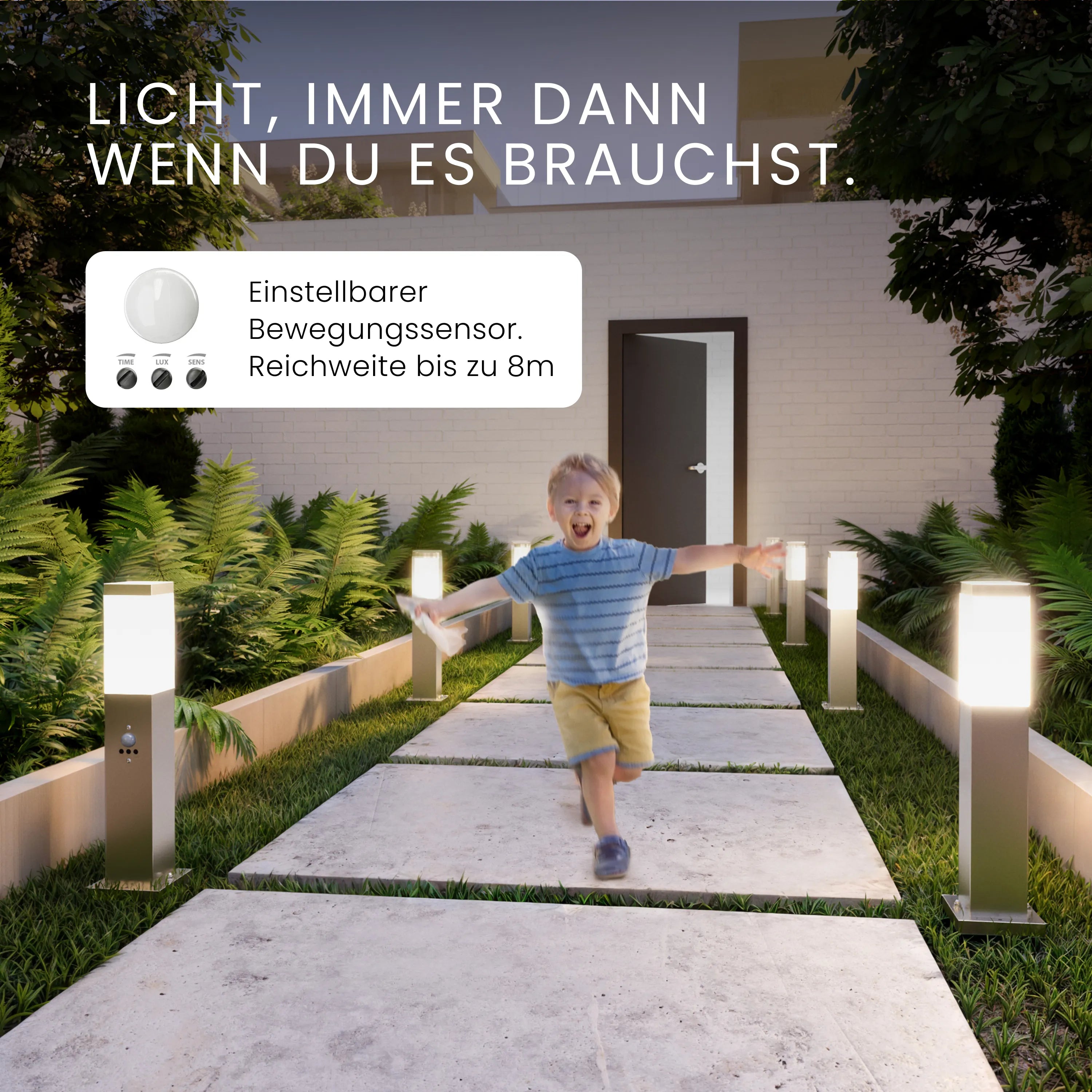 Wegeleuchte TAVO mit Sensor