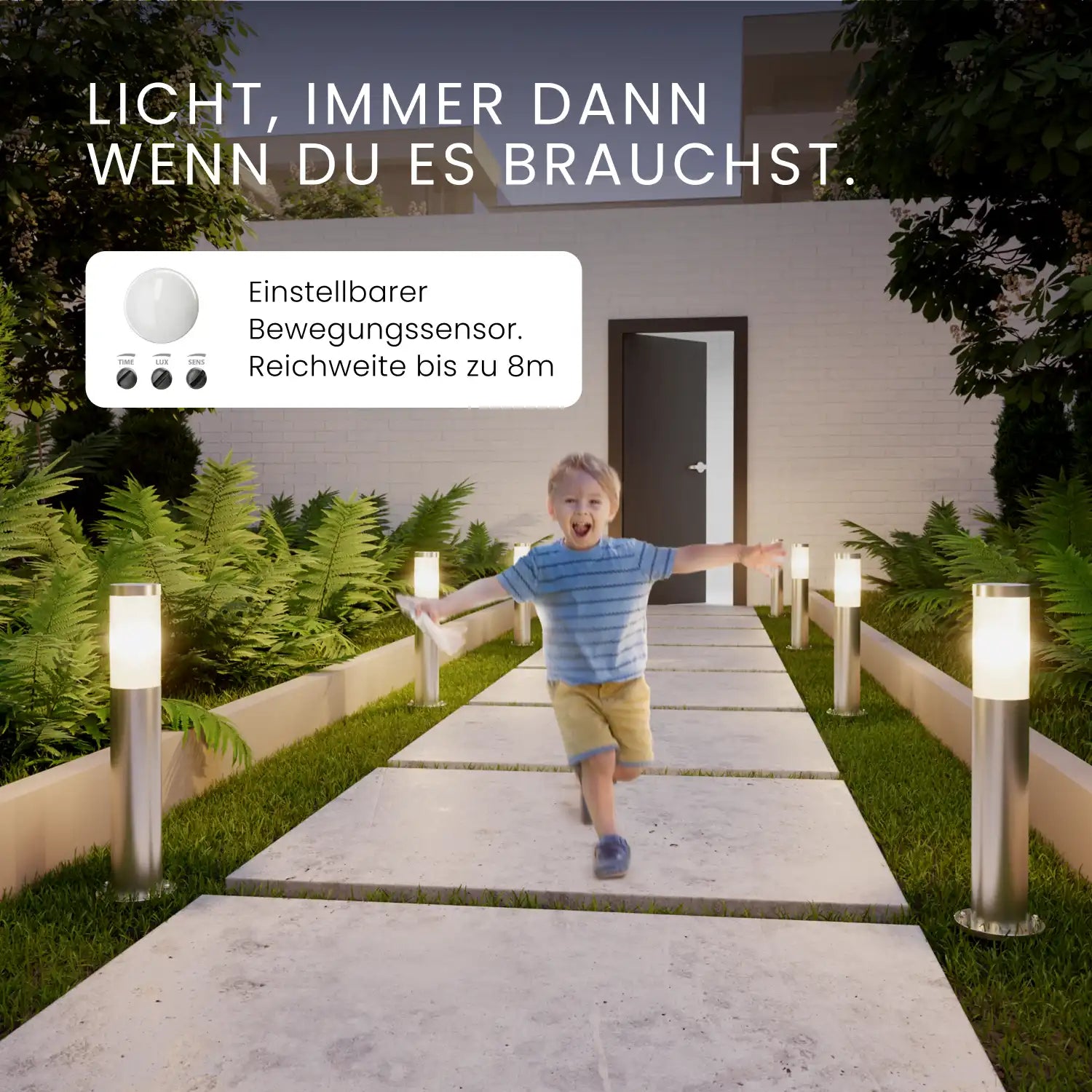 Wegeleuchte PAVO mit Sensor