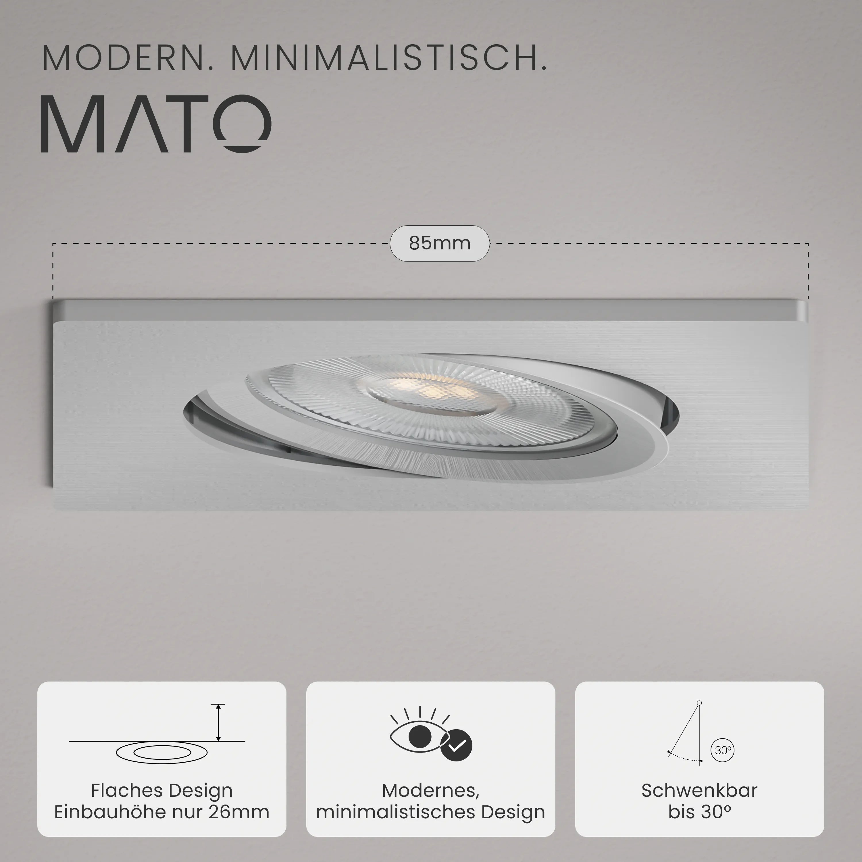 Einbaustrahler TEO, ohne Leuchtmittel