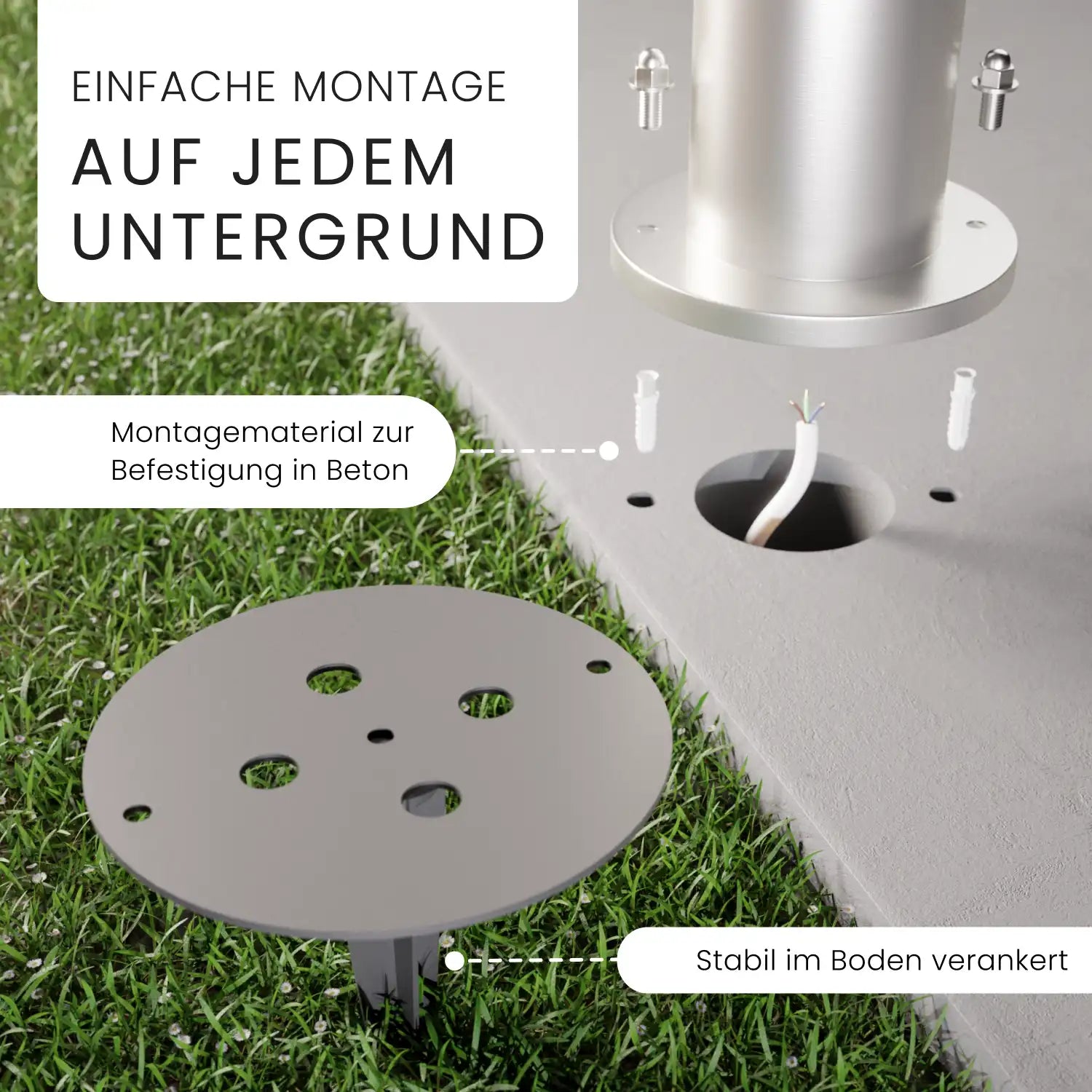 Wegeleuchte PAVO mit Sensor