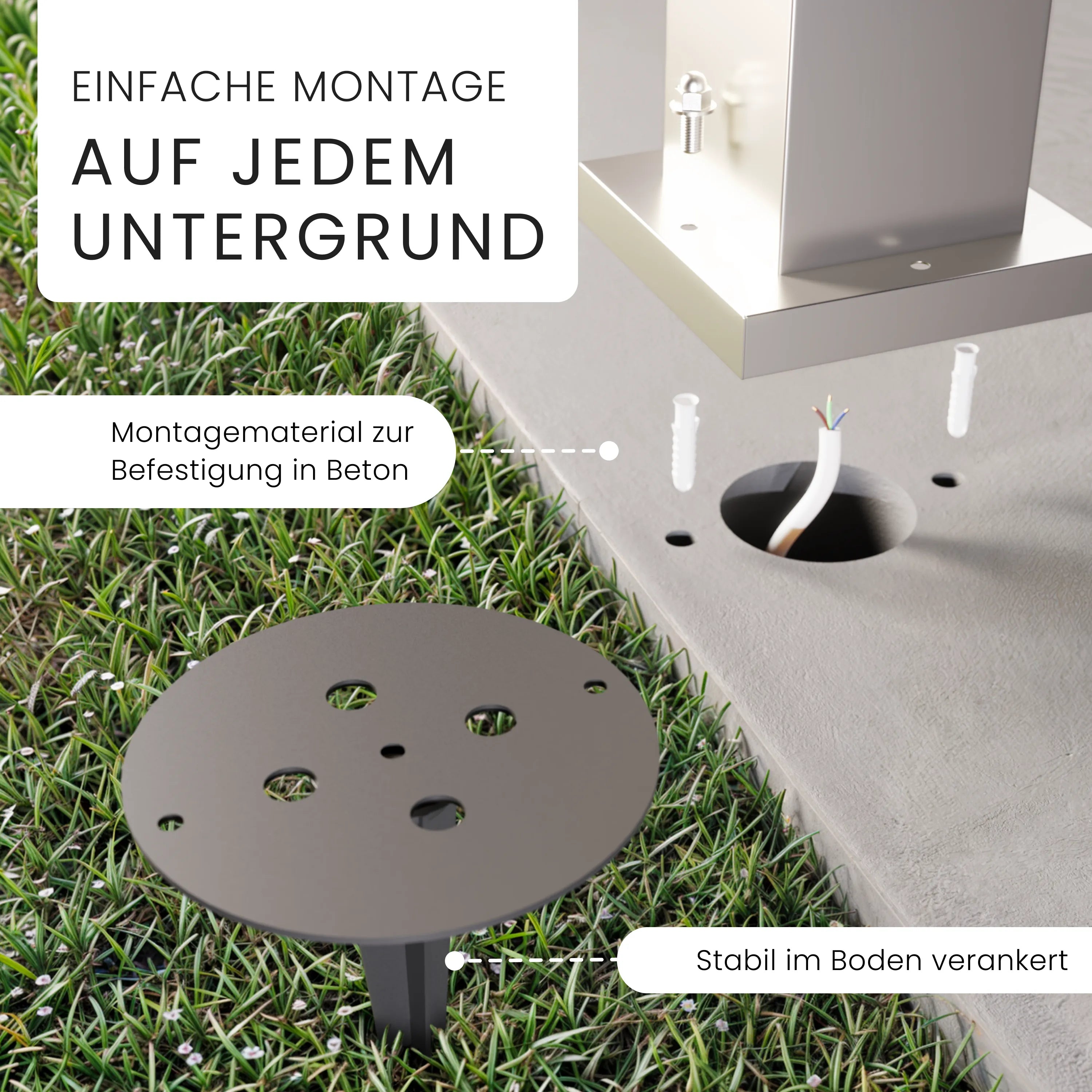 Wegeleuchte TAVO mit Steckdose