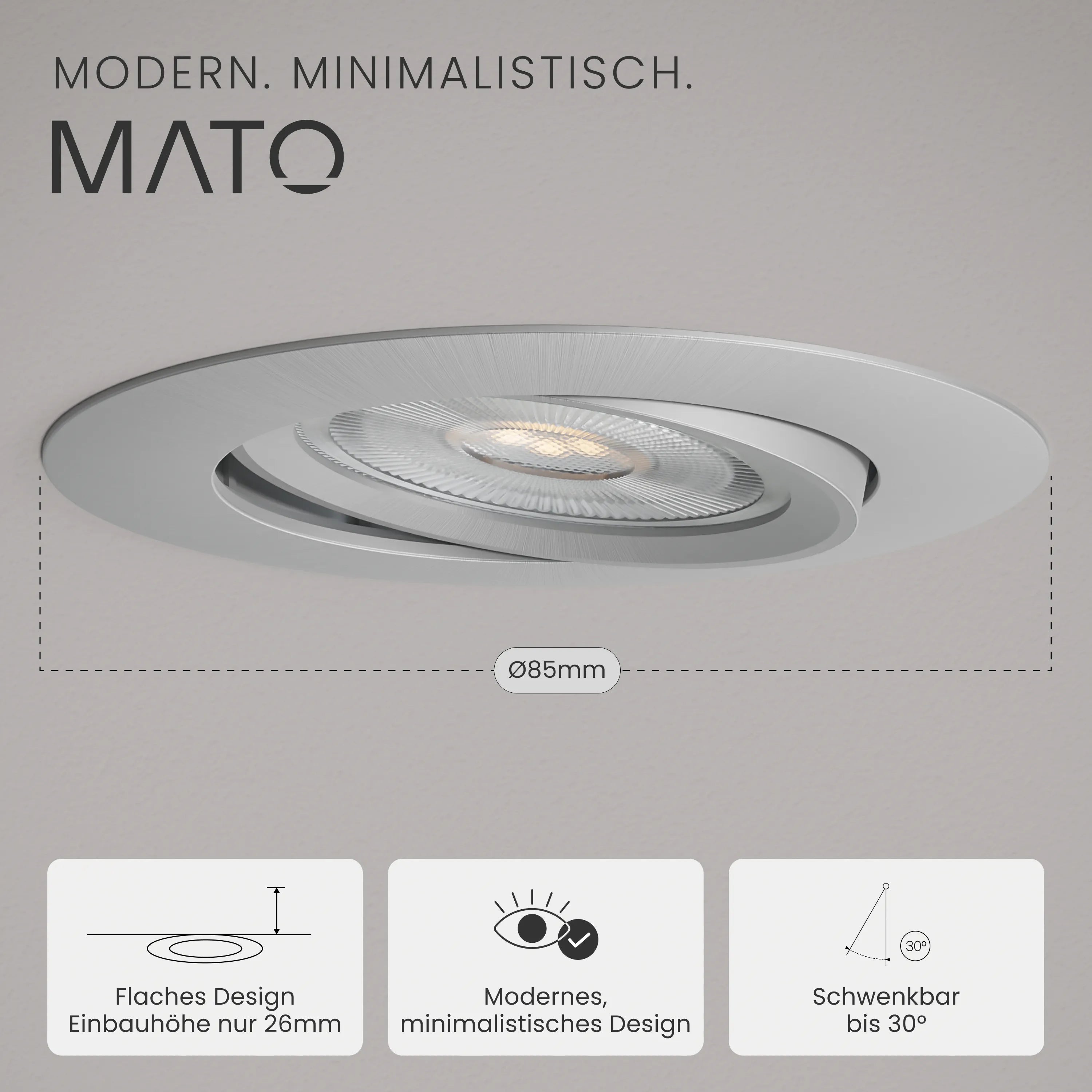 Einbaustrahler NUO, ohne Leuchtmittel