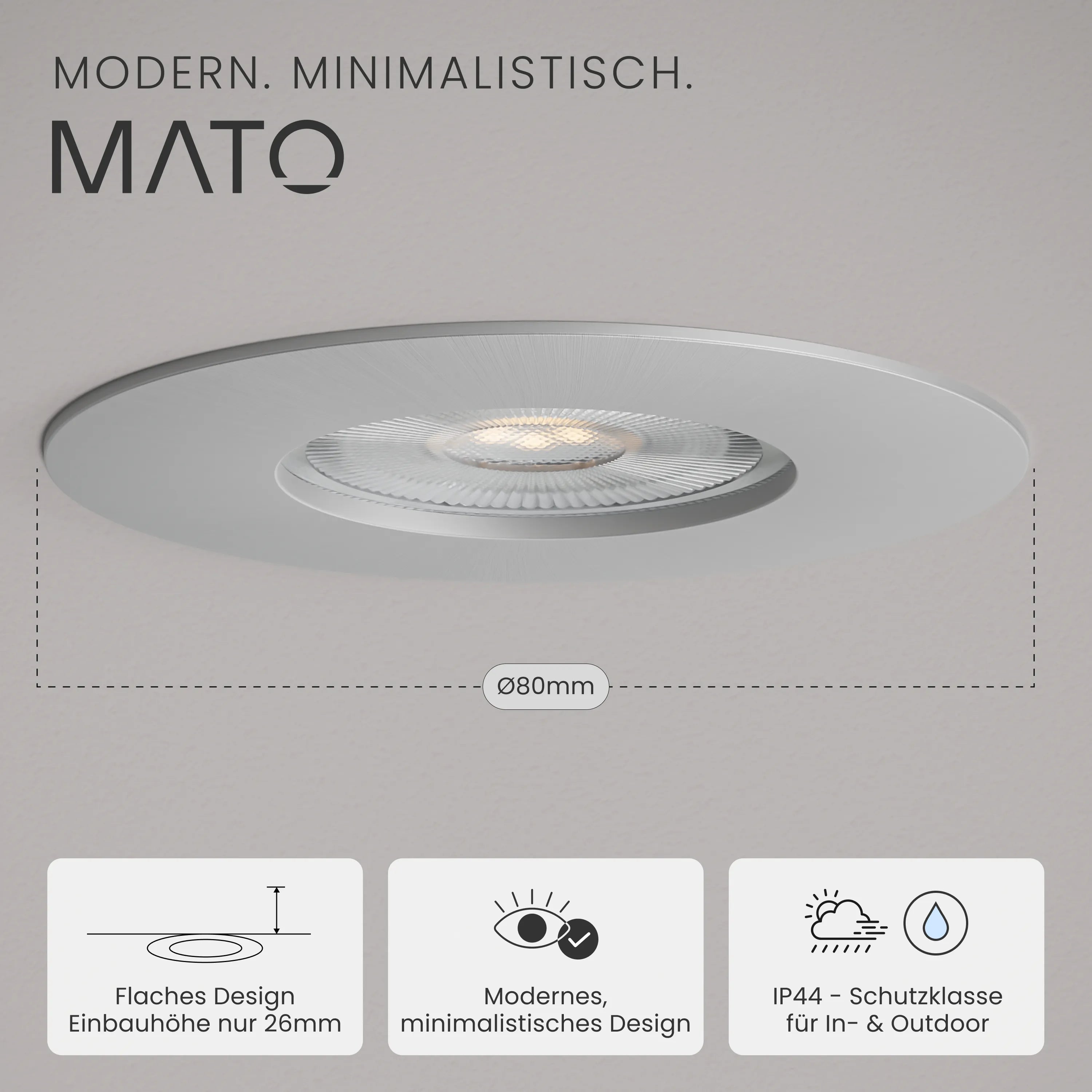 Einbaustrahler NUA, ohne Leuchtmittel