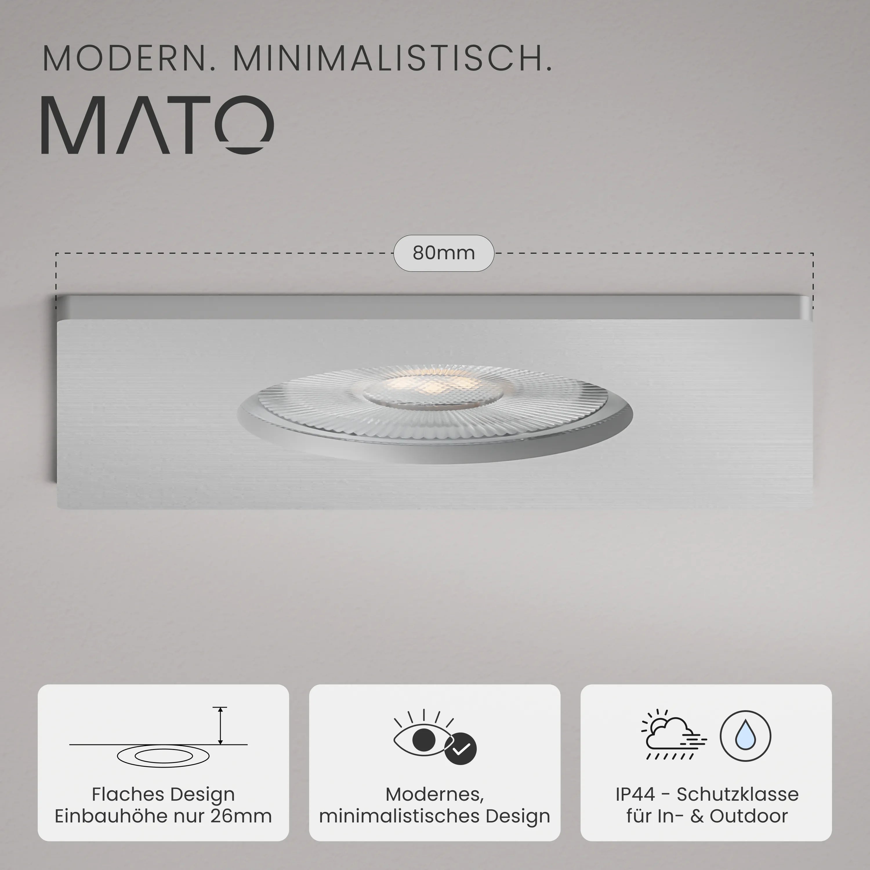 Einbaustrahler TEA, ohne Leuchtmittel