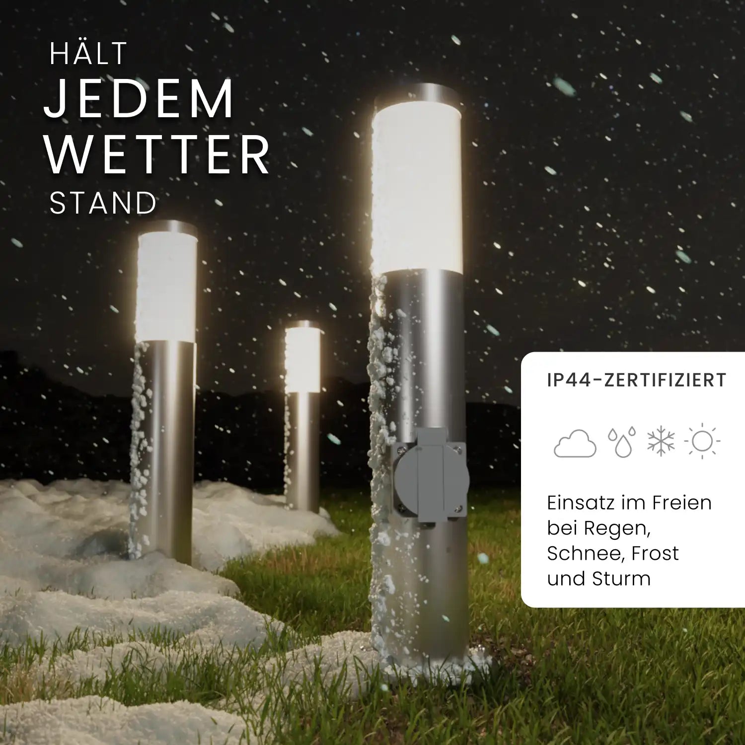 Wegeleuchte PAVO mit Steckdose