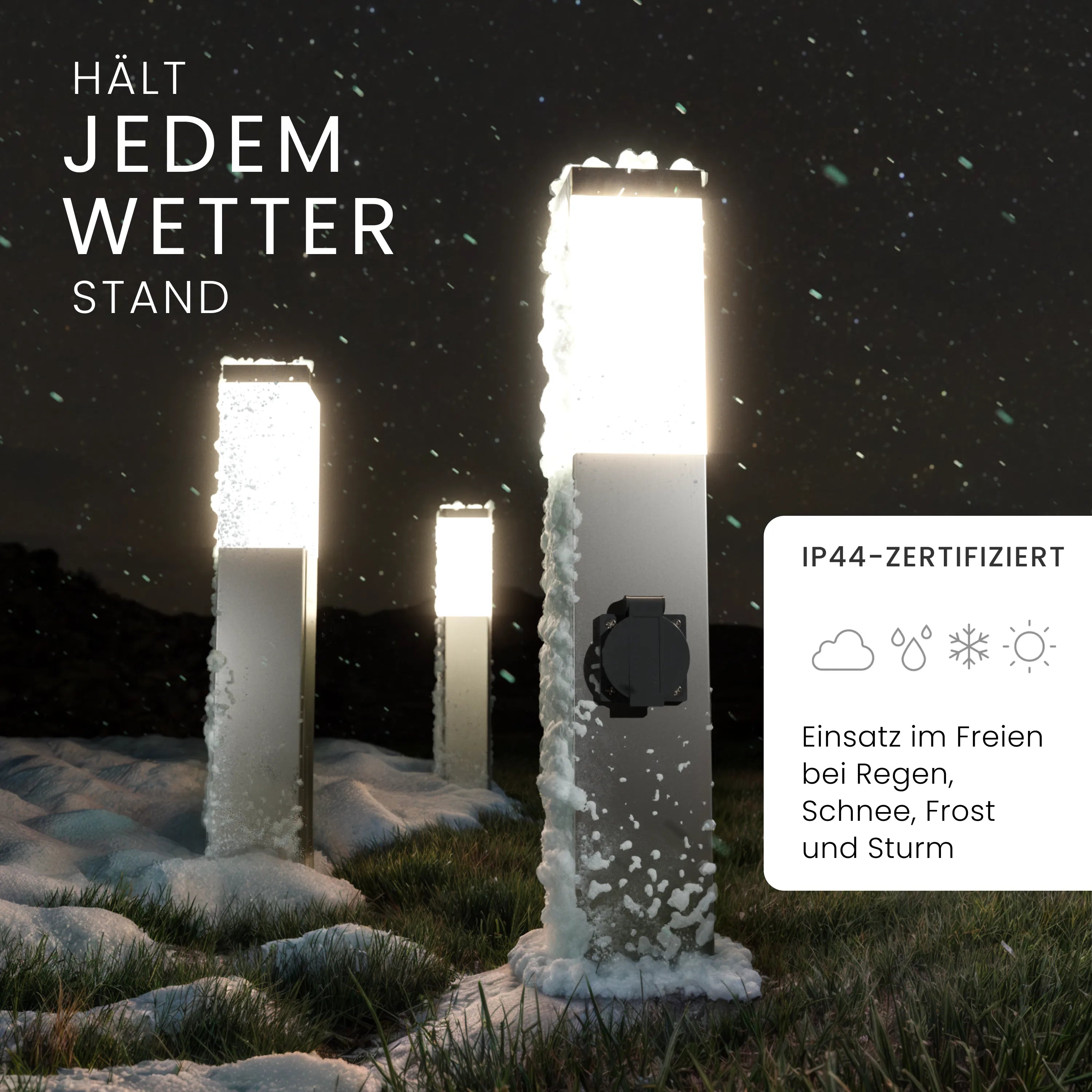 Wegeleuchte TAVO mit Steckdose