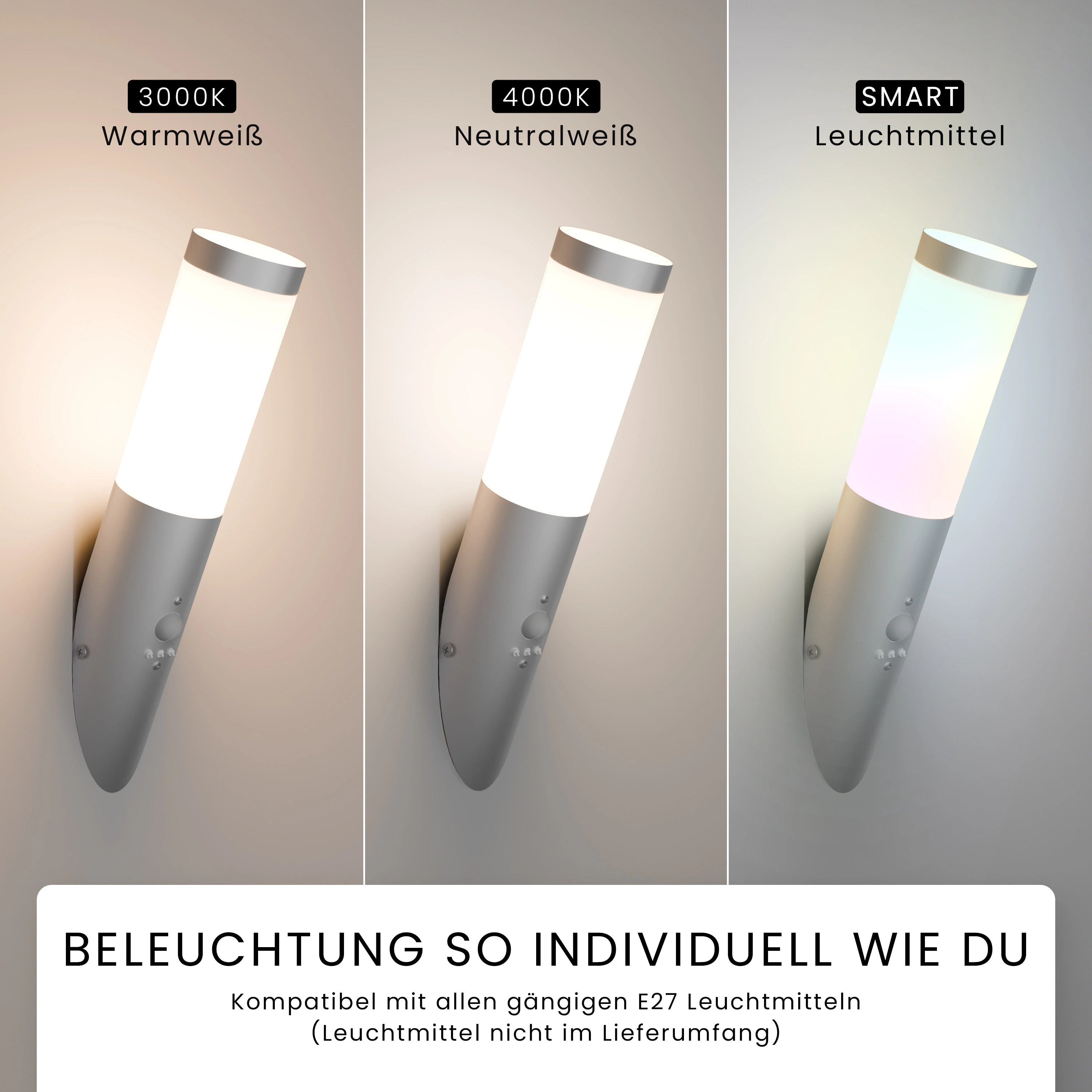 Wandleuchte WAVO mit Sensor