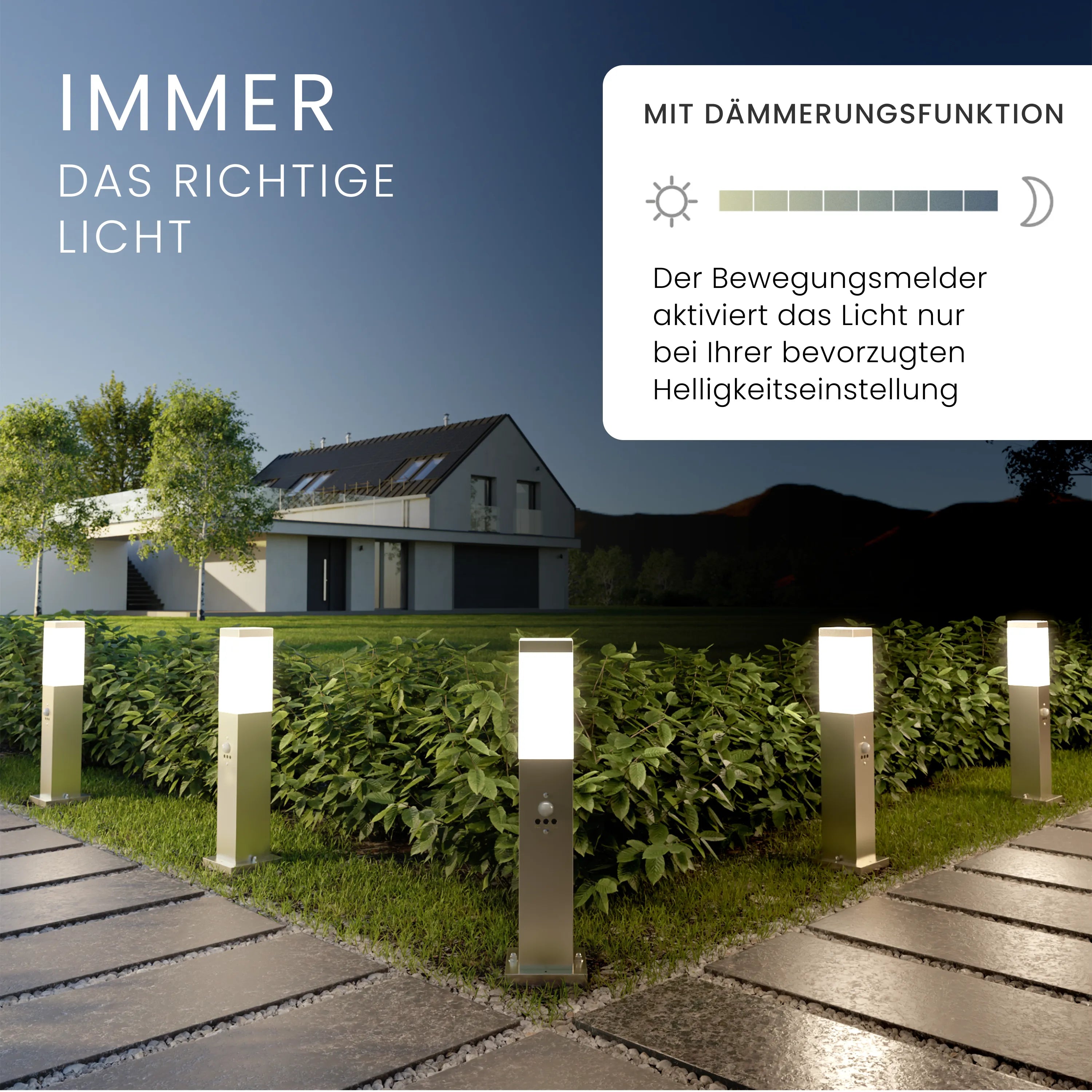 Wegeleuchte TAVO mit Sensor