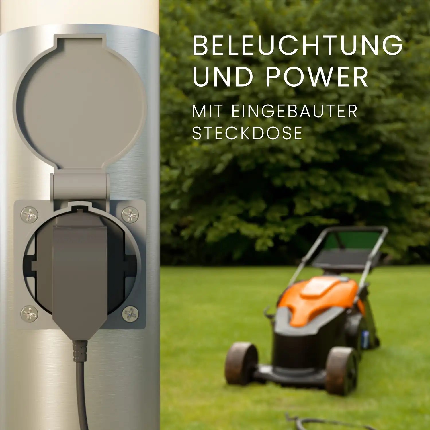 Wegeleuchte PAVO mit Steckdose