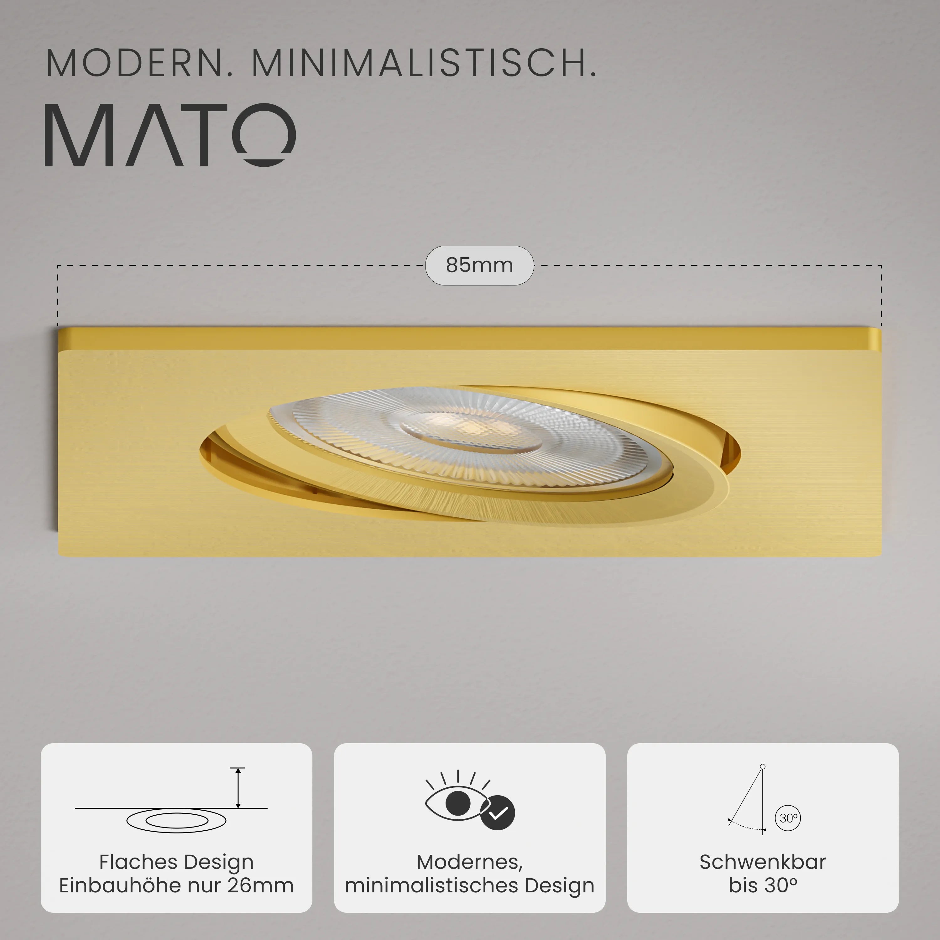 Einbaustrahler TEO, ohne Leuchtmittel