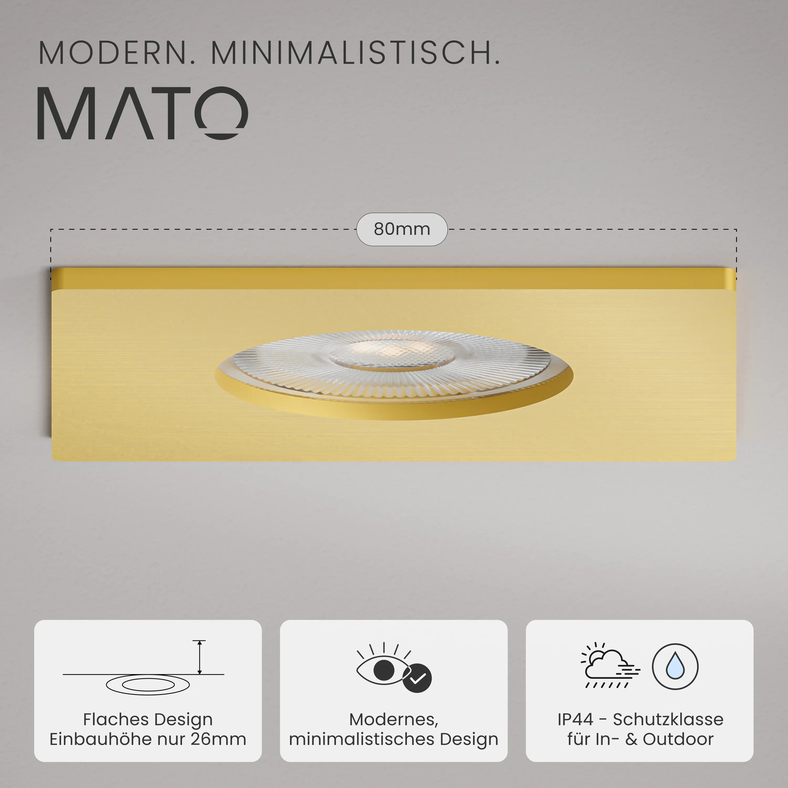 Einbaustrahler TEA, ohne Leuchtmittel