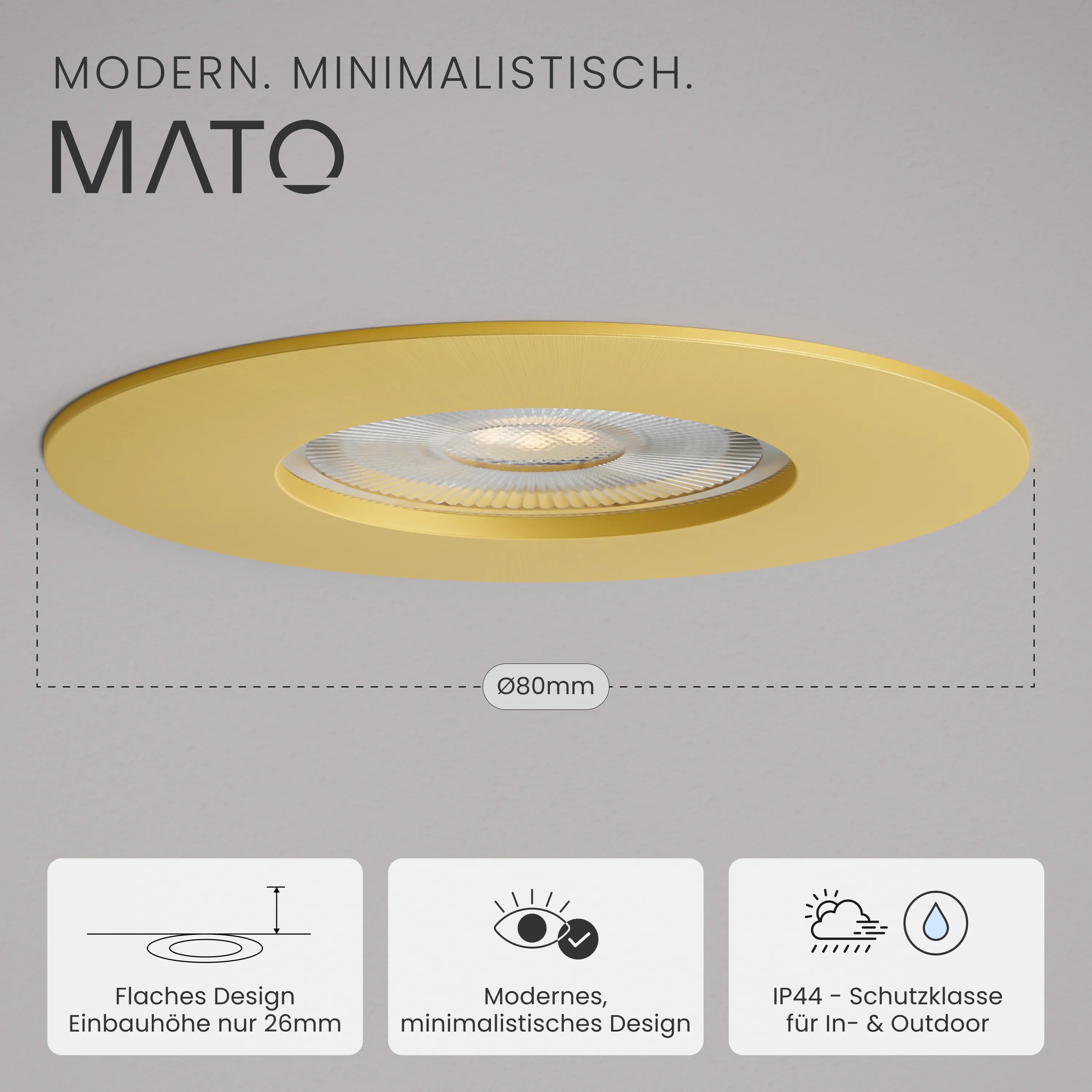 Einbaustrahler NUA, ohne Leuchtmittel