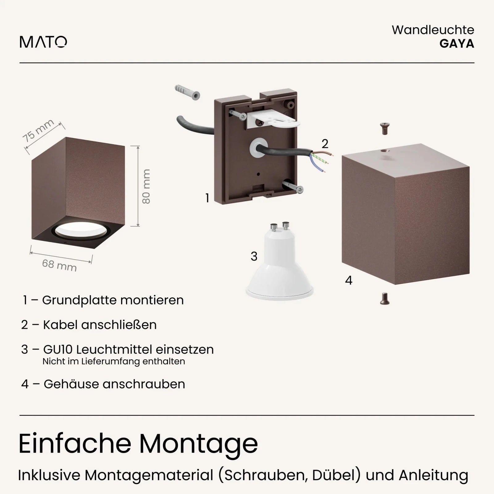 Wandleuchte GAYA - MATO