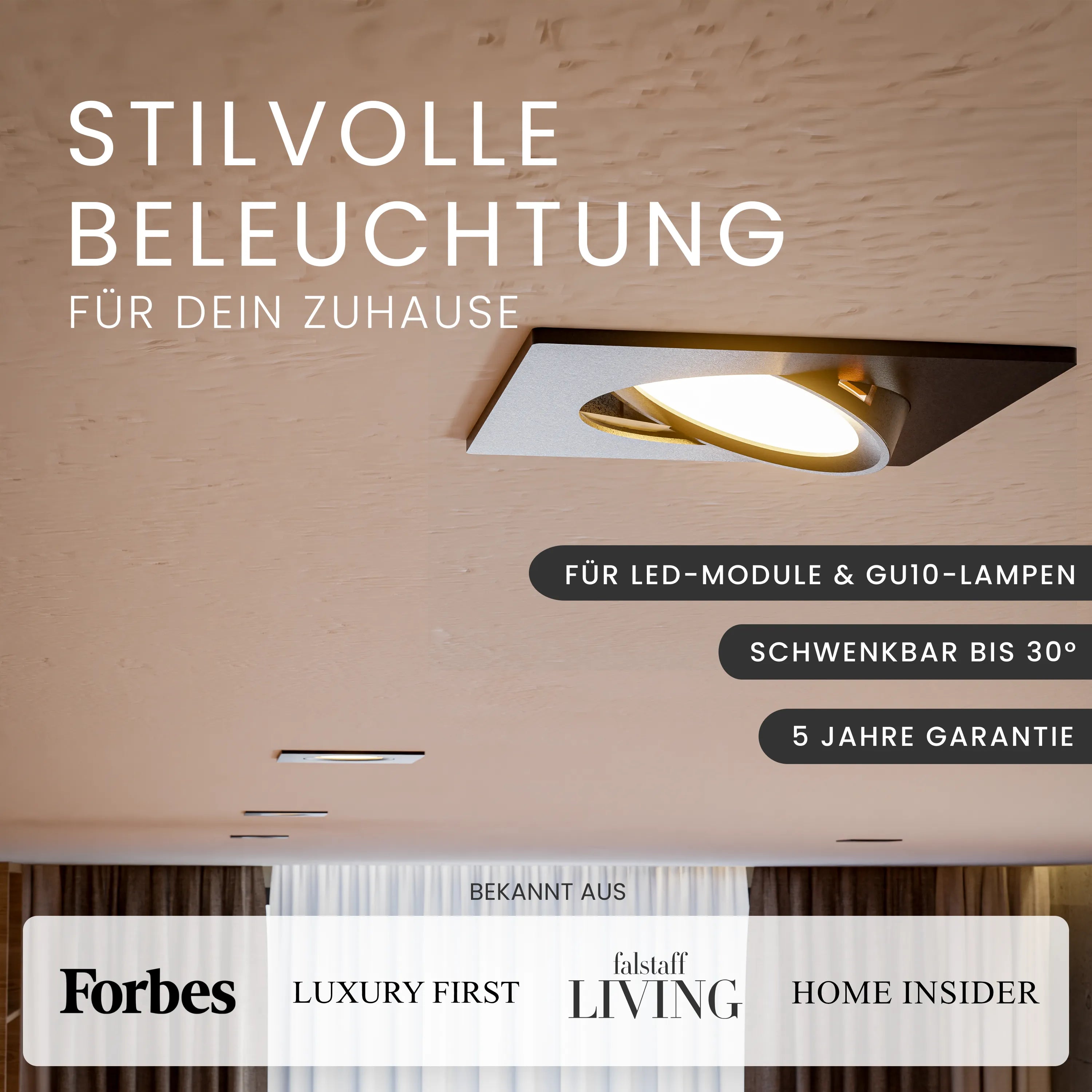 Einbaustrahler TEO, ohne Leuchtmittel