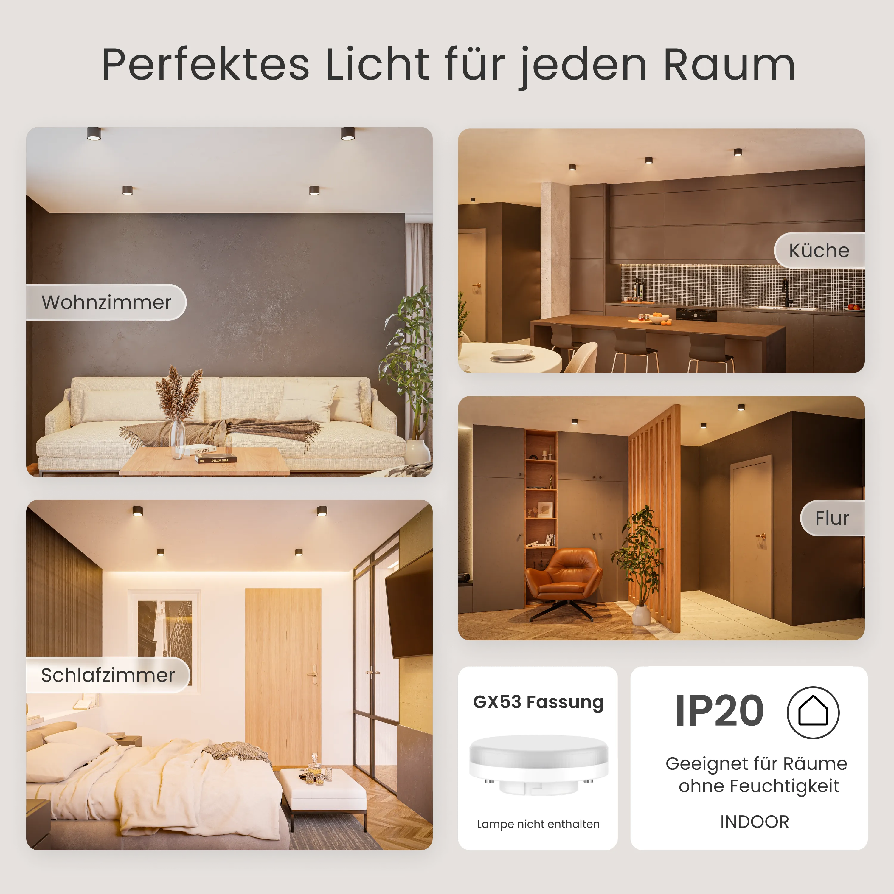 Aufbauspot EVA, GX53