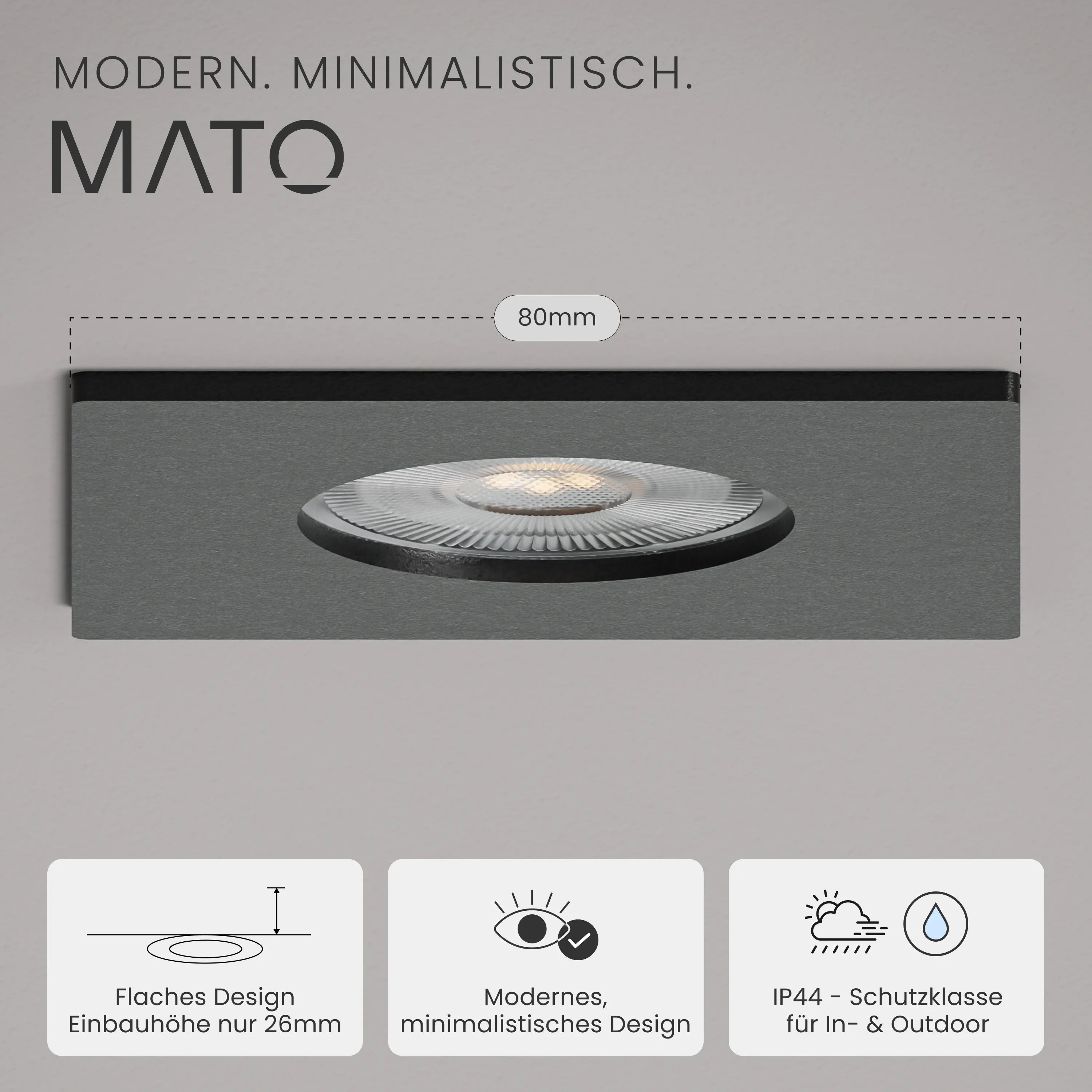 Einbaustrahler TEA, ohne Leuchtmittel