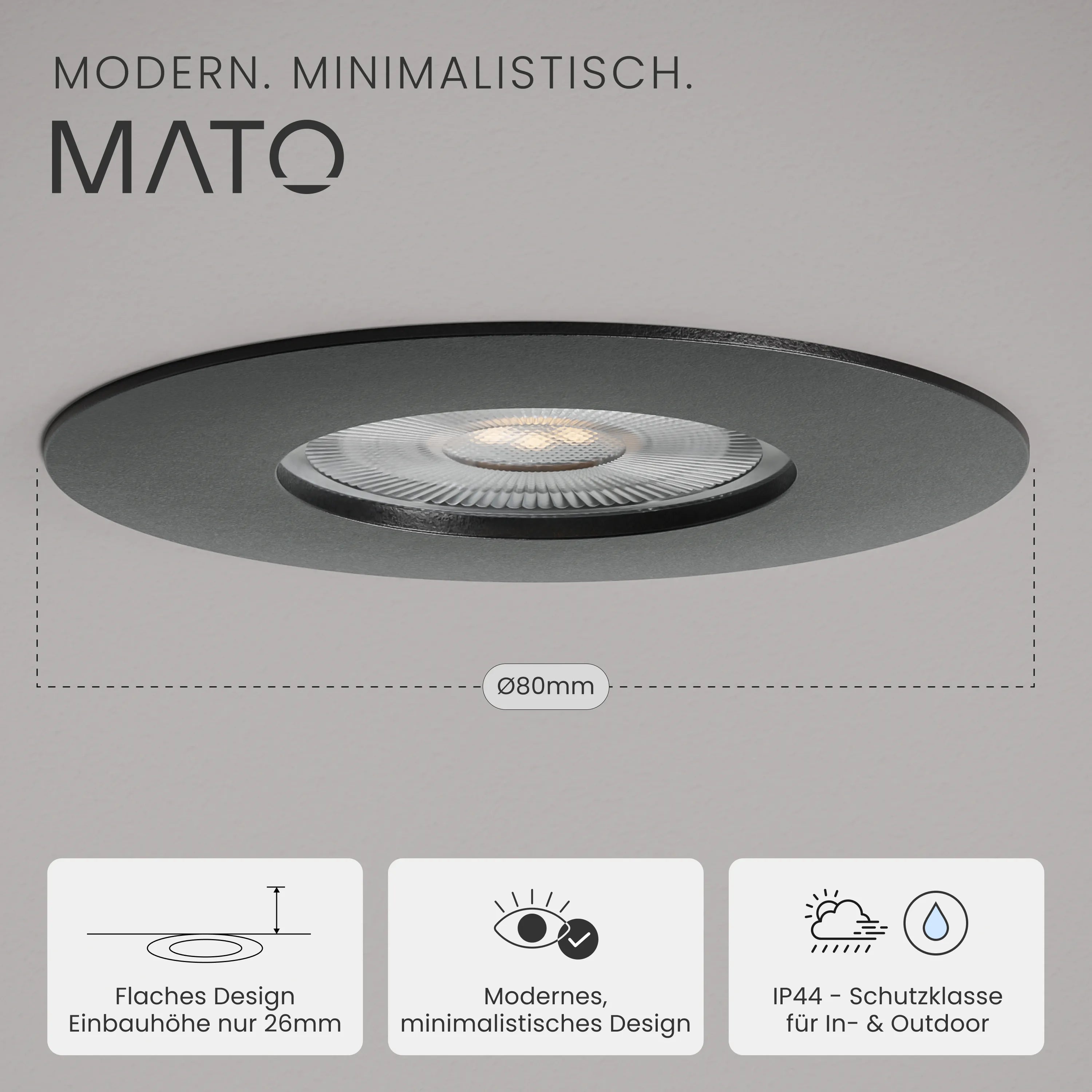 Einbaustrahler NUA, ohne Leuchtmittel