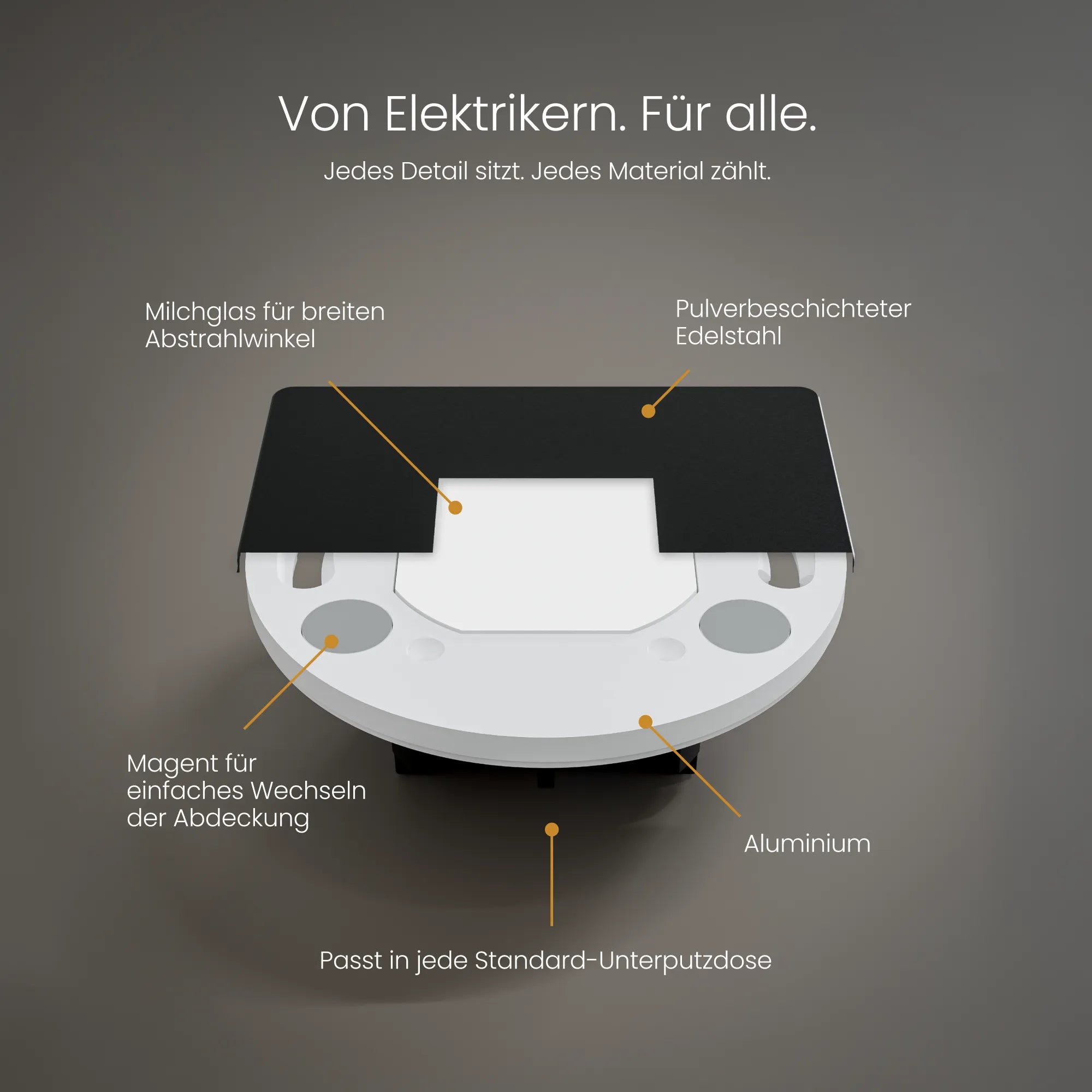 Treppenleuchte MODU, eckig