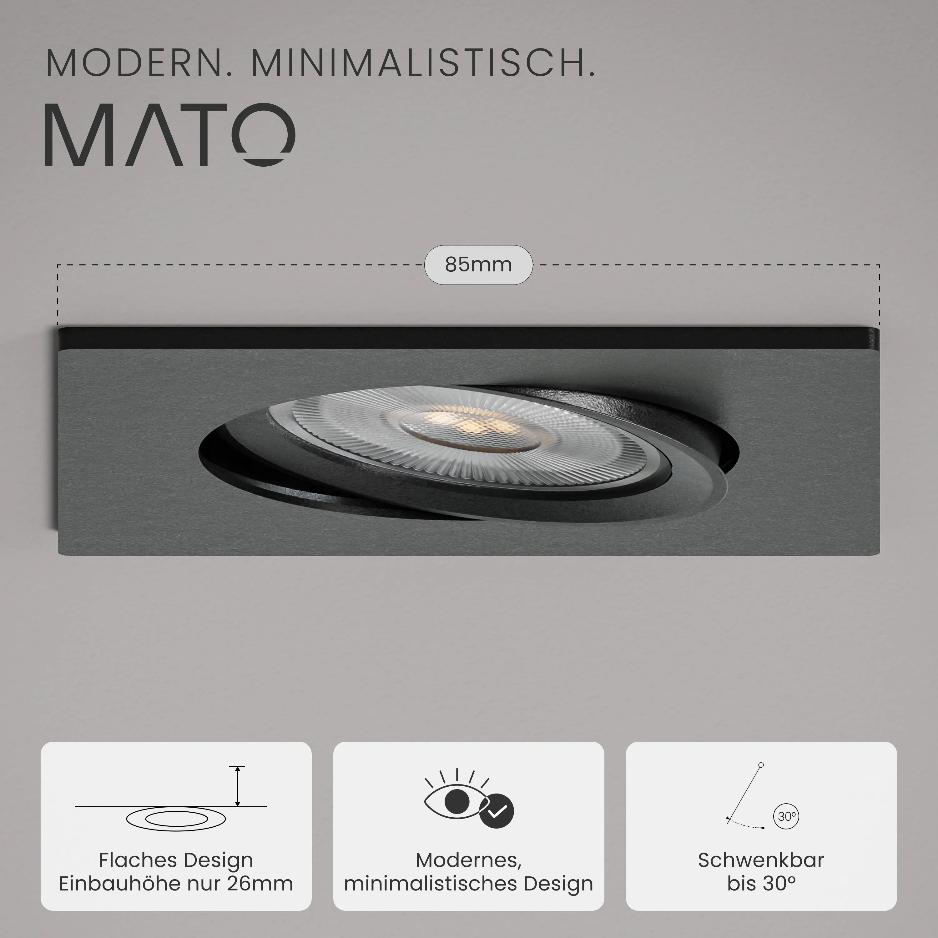 Einbaustrahler TEO, ohne Leuchtmittel