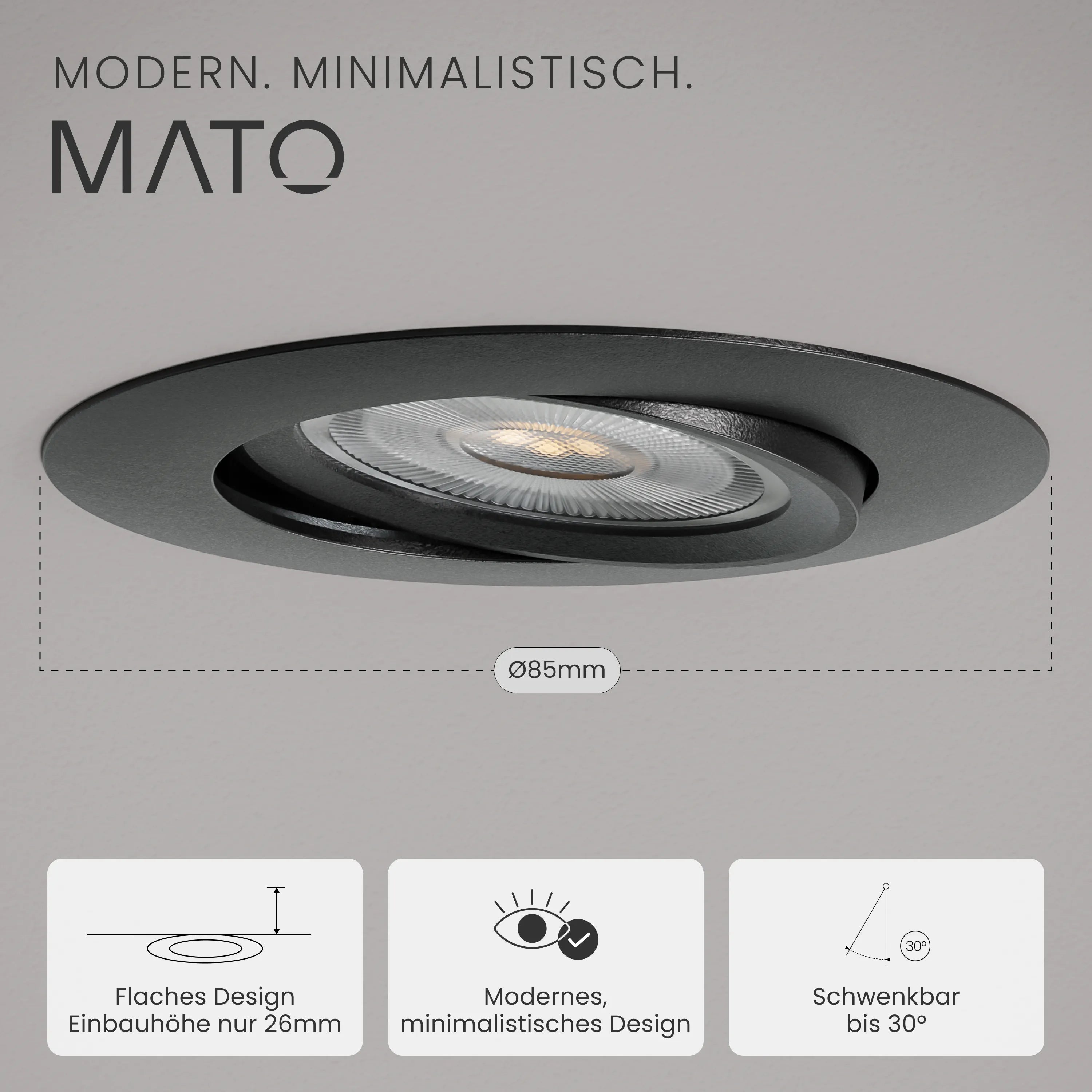 Einbaustrahler NUO, ohne Leuchtmittel