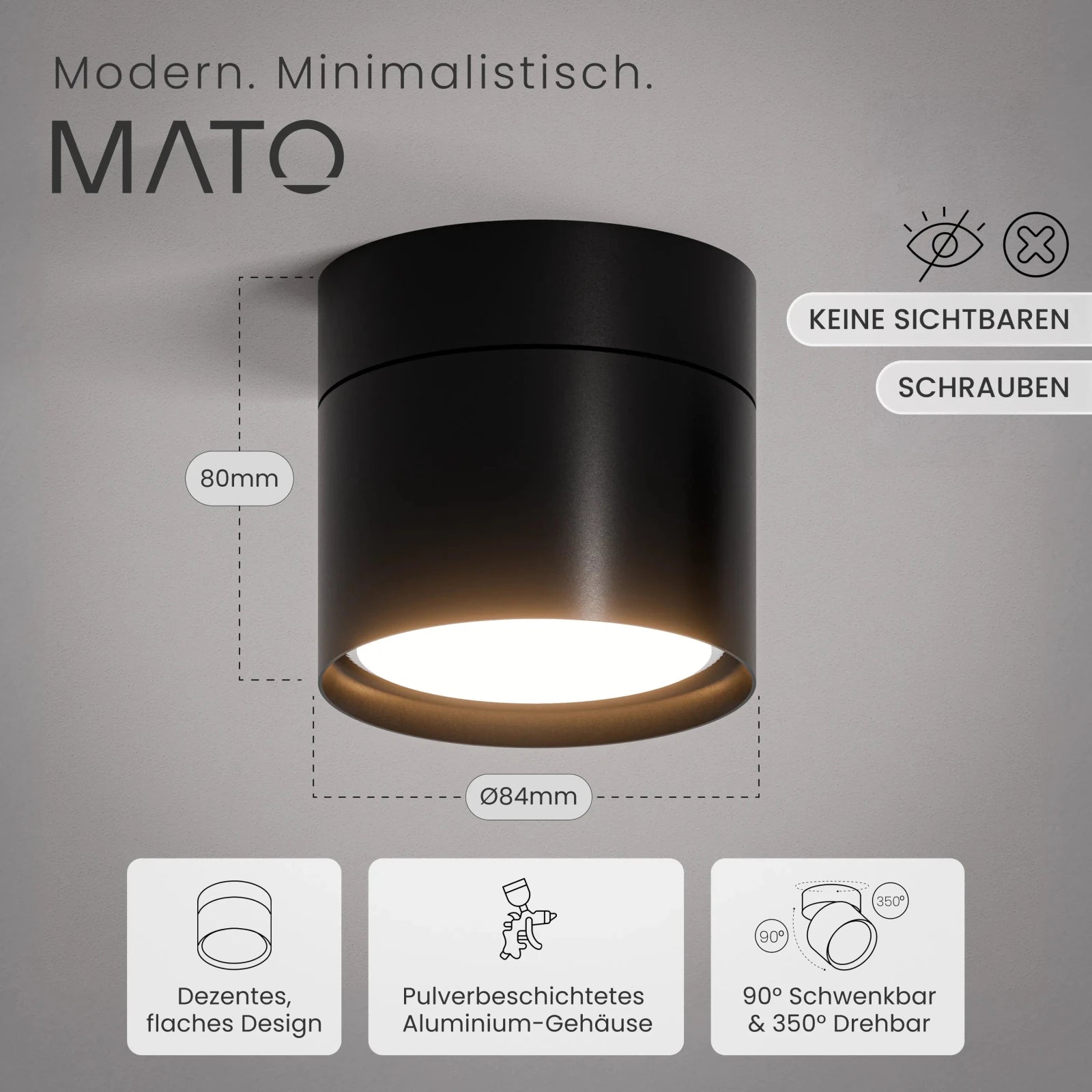 Aufbauspot VARA, GX53 - MATO