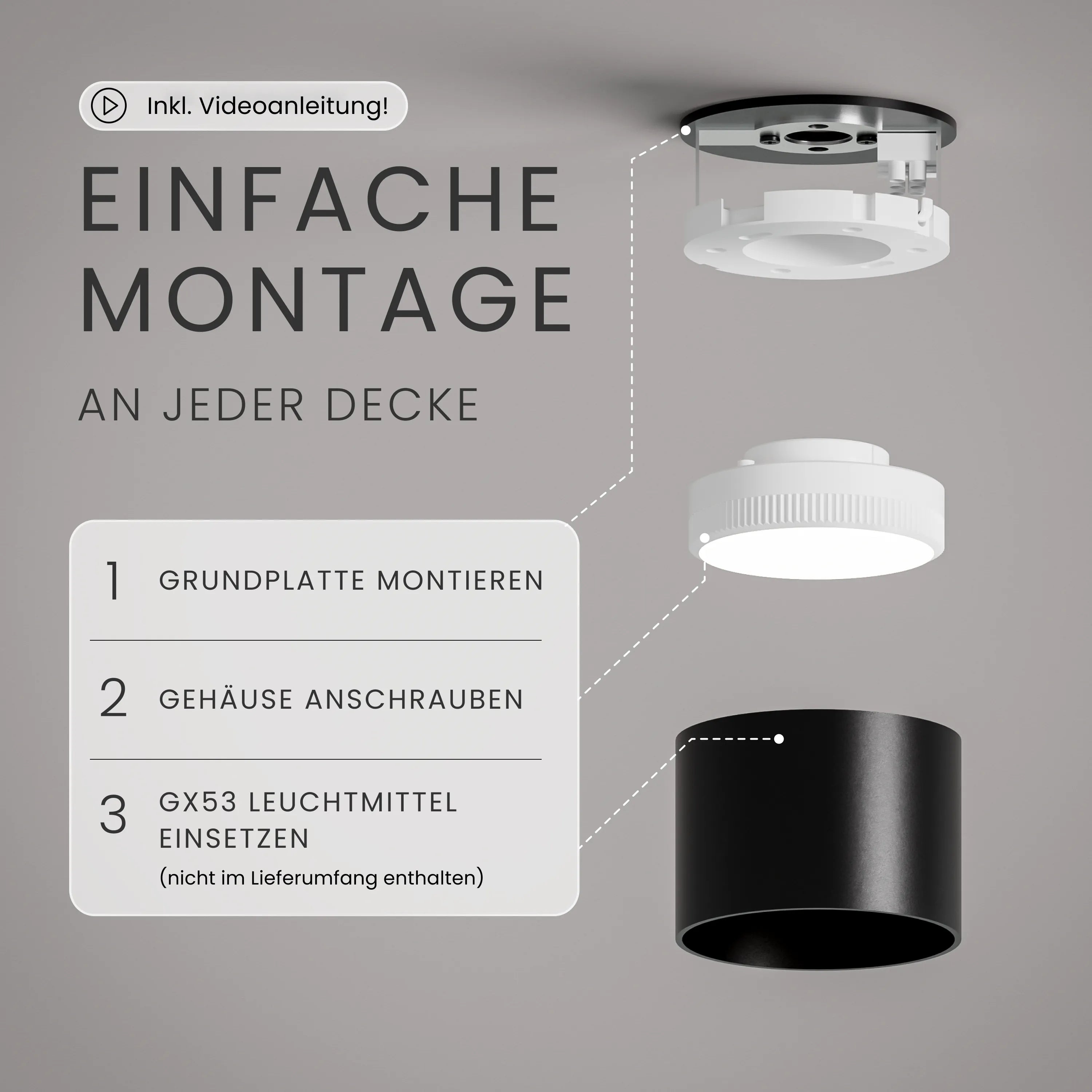 Aufbauspot EVA, GX53