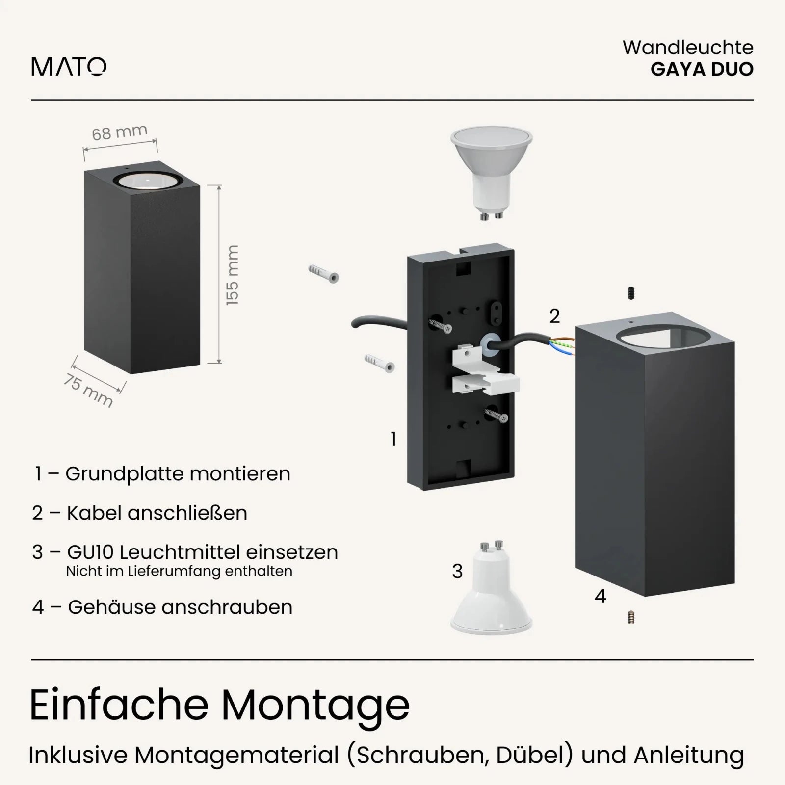 Wandleuchte GAYA DUO - MATO