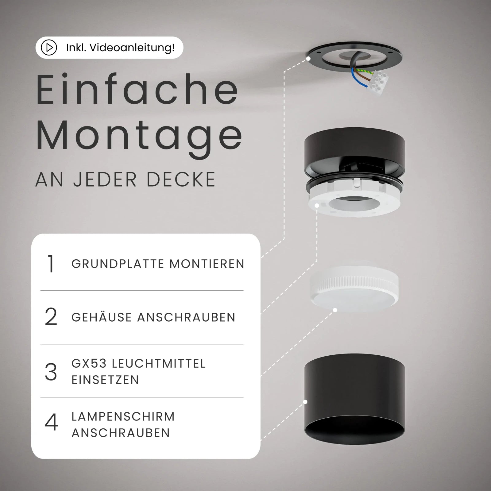 Aufbauspot VARA, GX53 - MATO