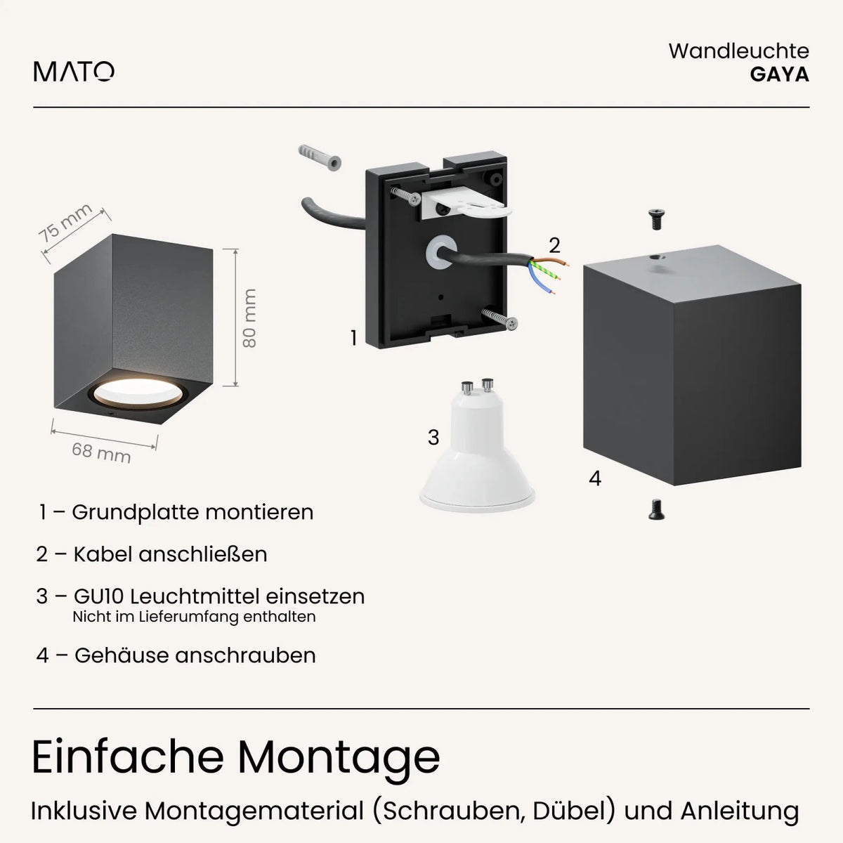 Wandleuchte GAYA - MATO