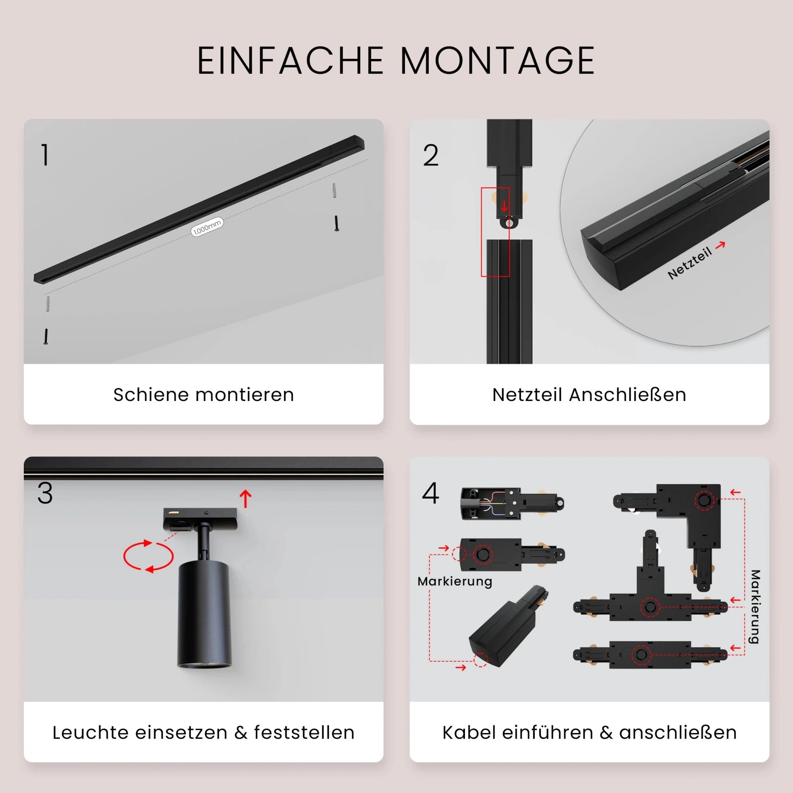 Stromschienen Set 1m - MATO