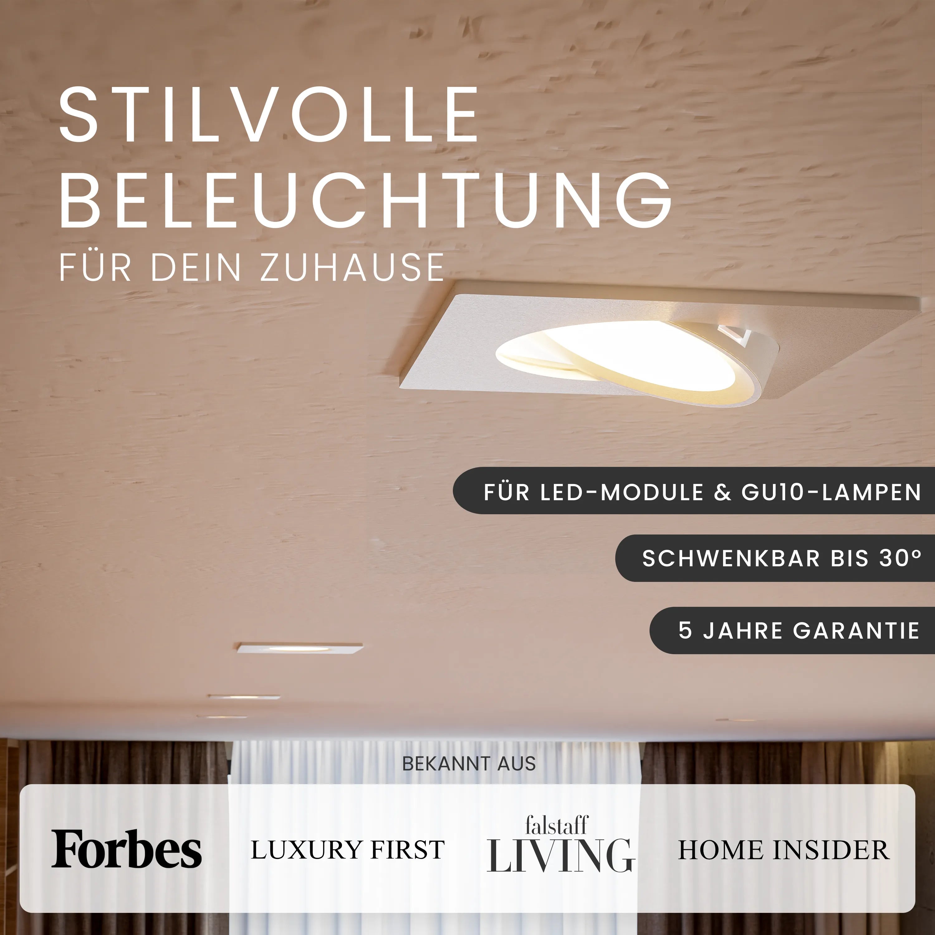 Einbaustrahler TEO, ohne Leuchtmittel