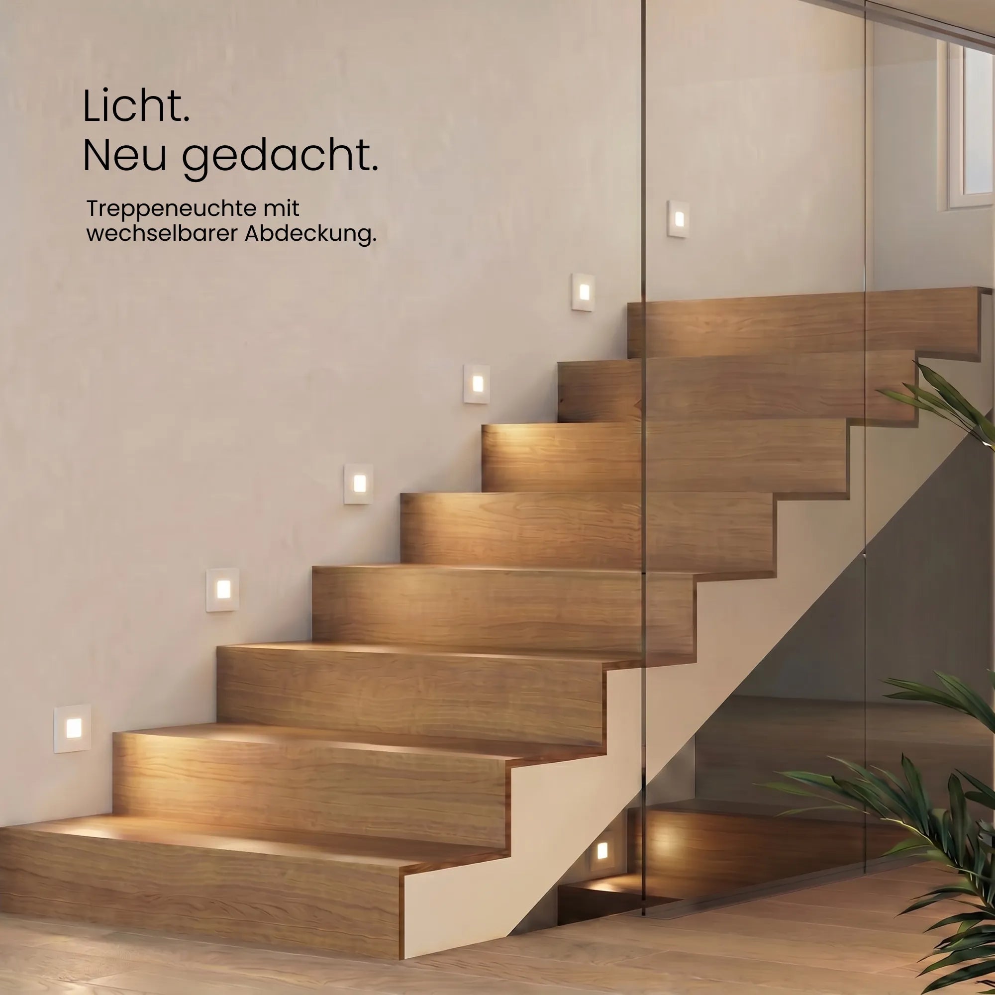 Treppenleuchte MODU, eckig