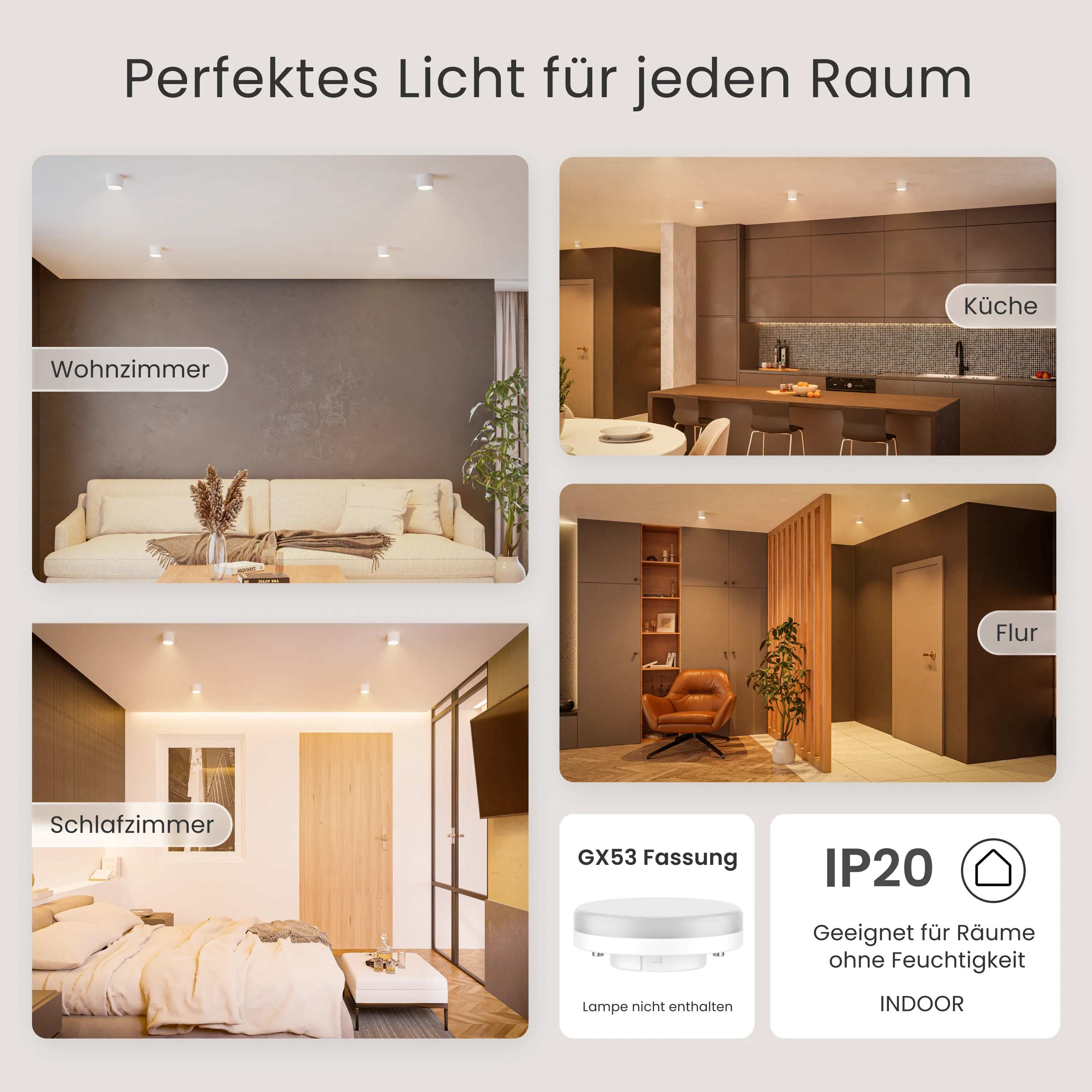 Aufbauspot EVA, GX53