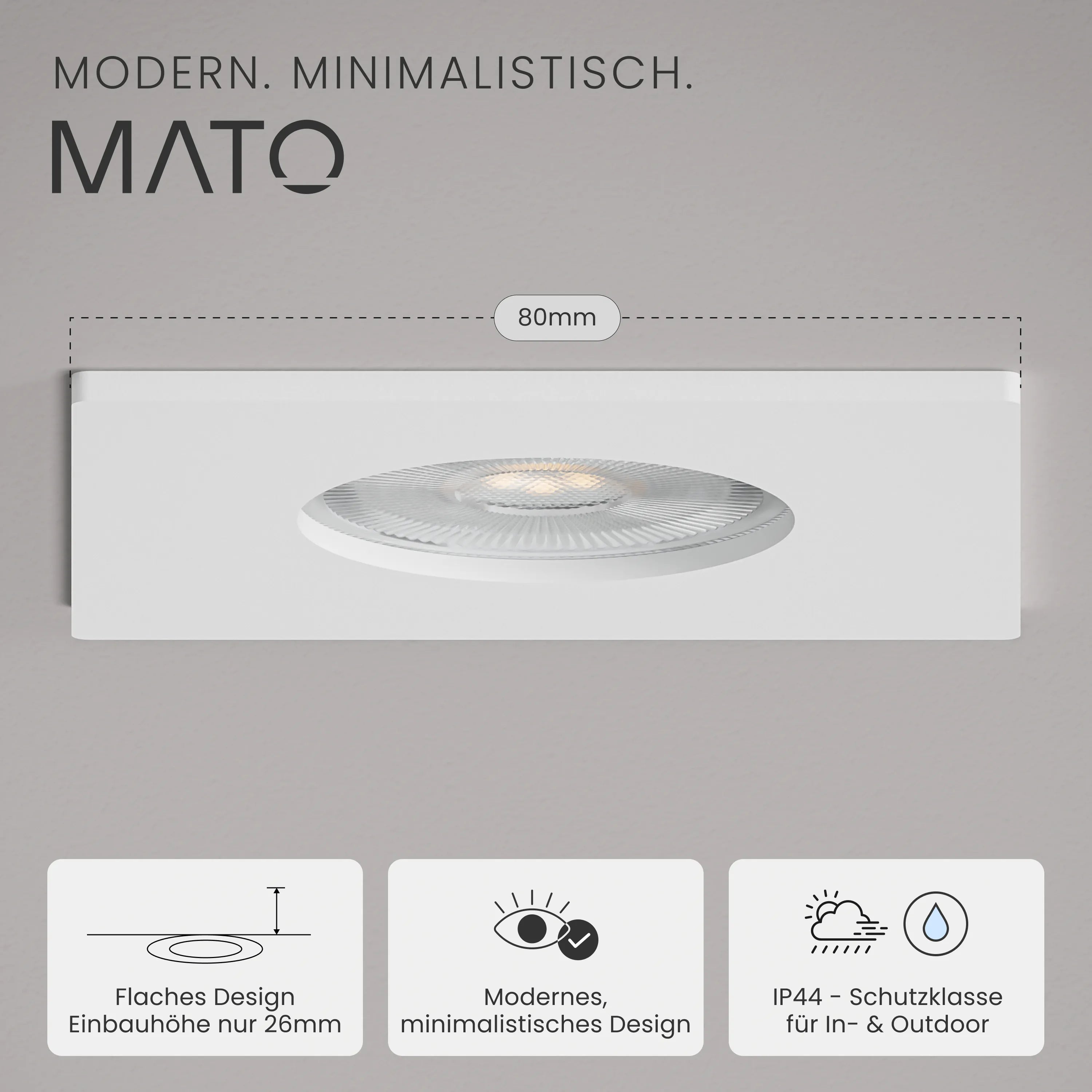 Einbaustrahler TEA, ohne Leuchtmittel