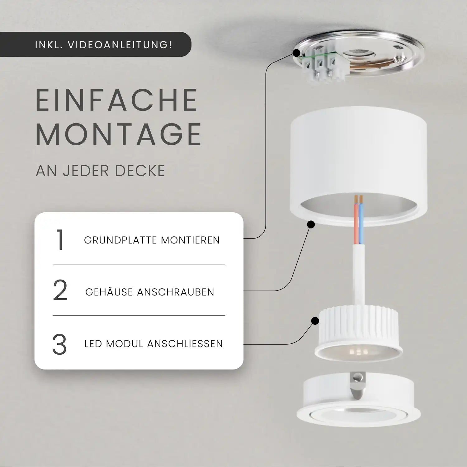 Aufbauspot OVA, ohne Leuchtmittel