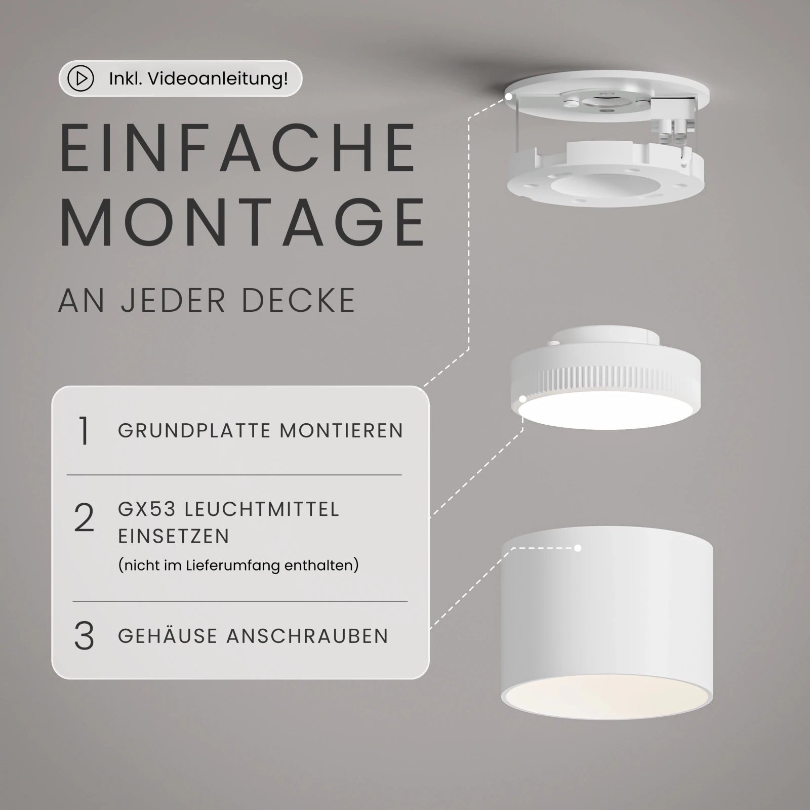 Aufbauspot EVA, GX53 - MATO