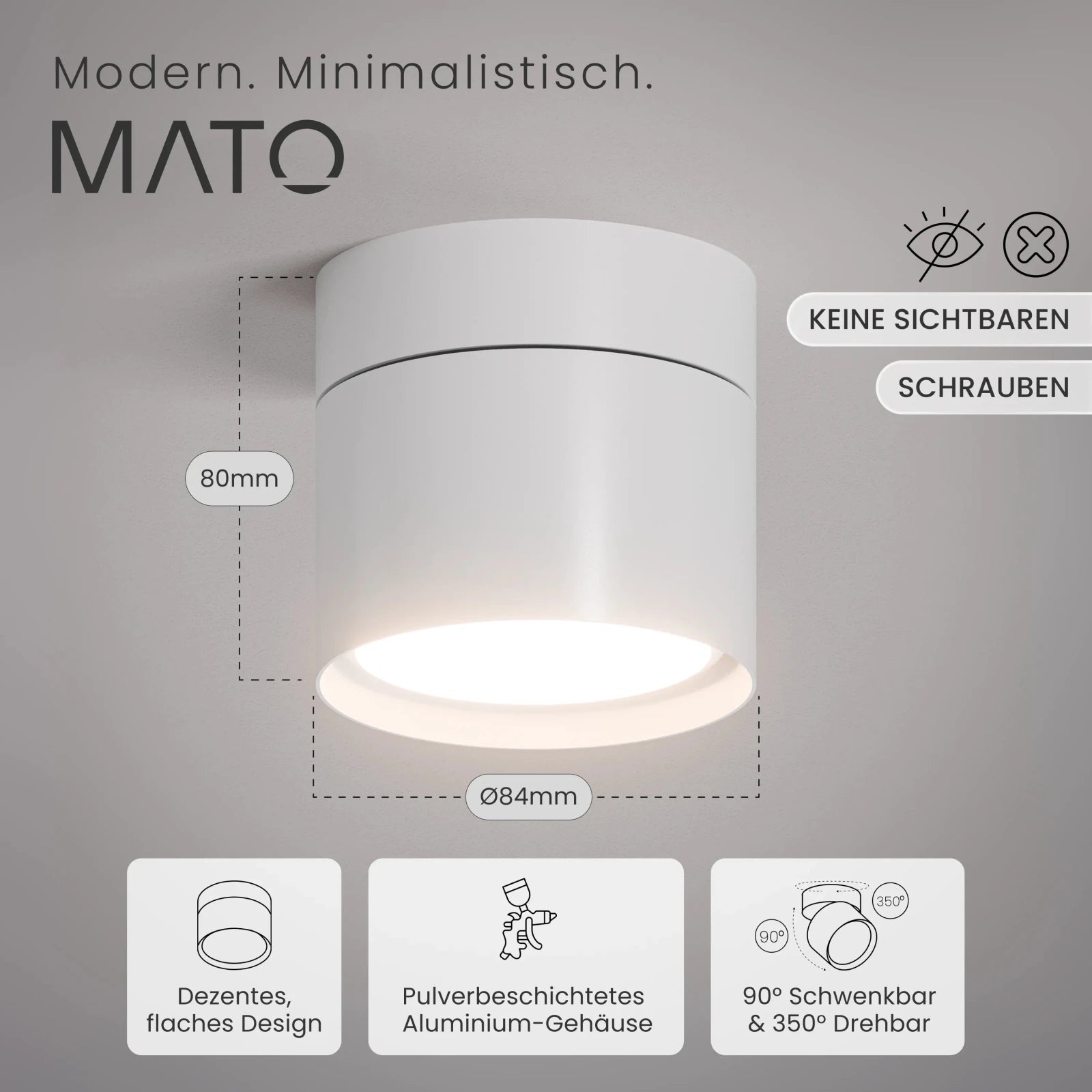 Aufbauspot VARA, GX53 - MATO