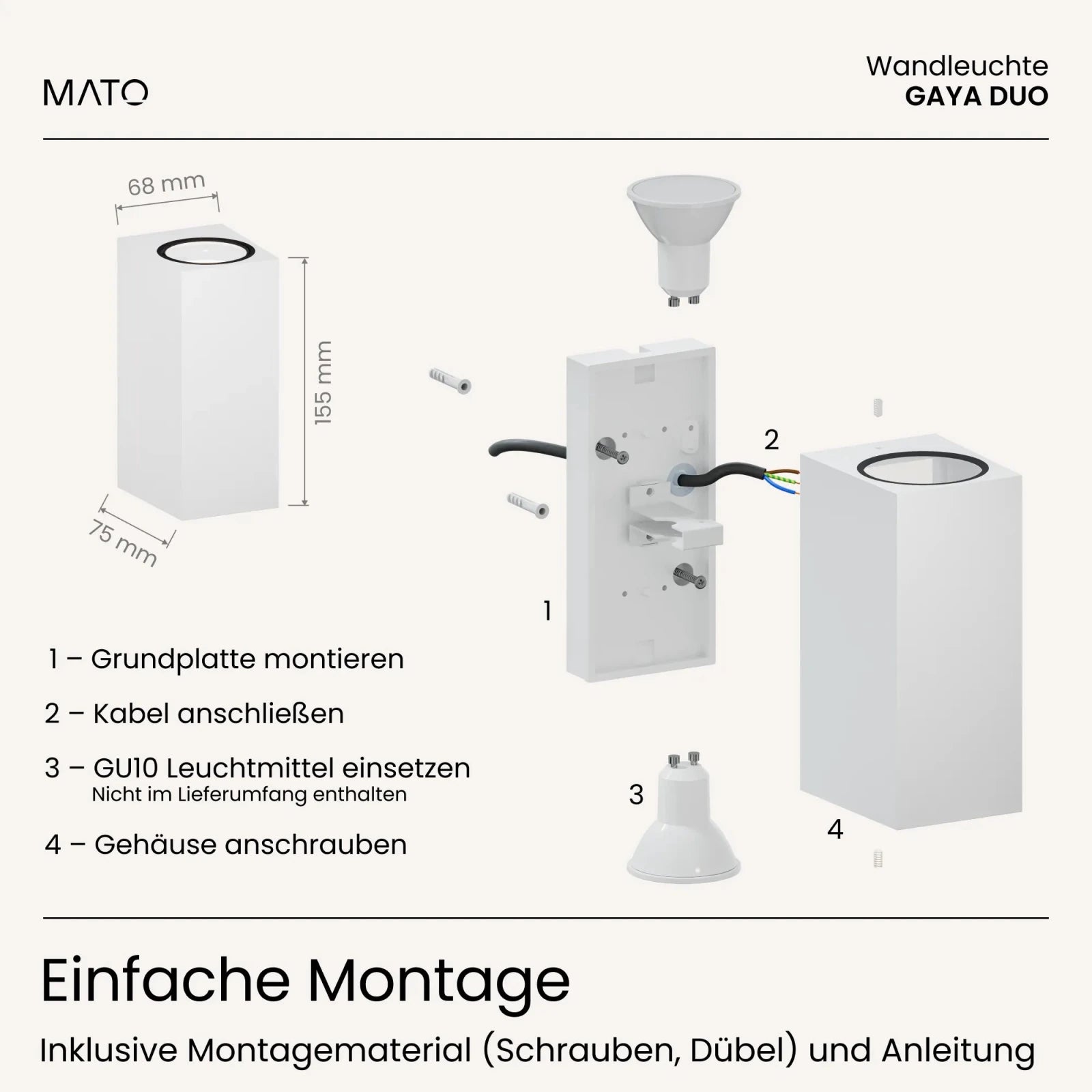 Wandleuchte GAYA DUO - MATO