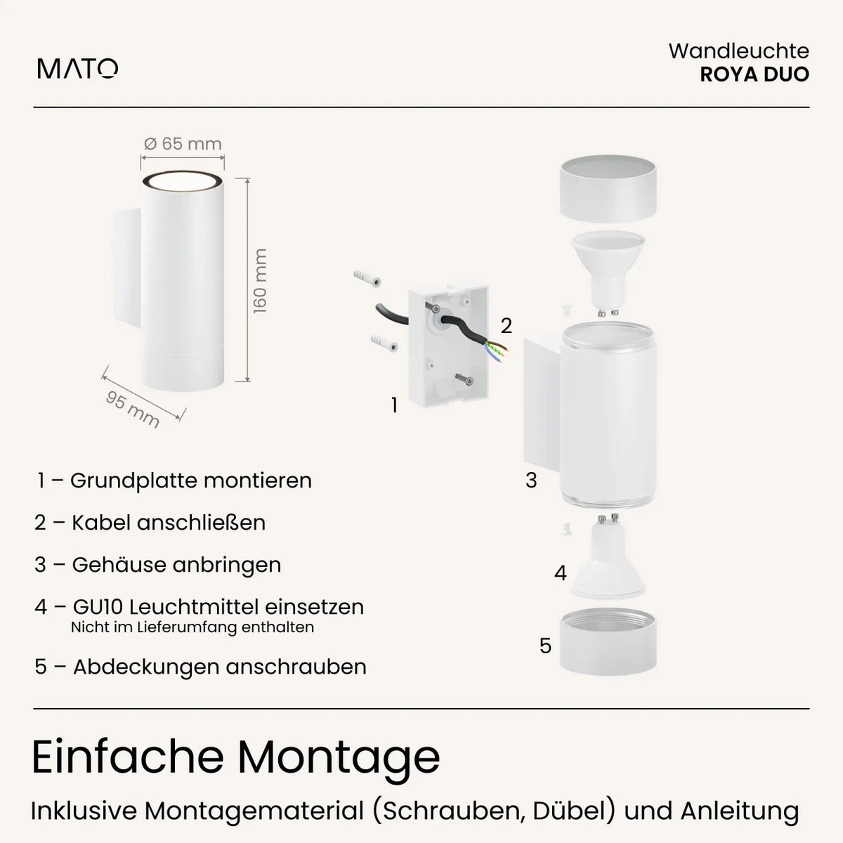 Wandleuchte ROYA DUO - MATO